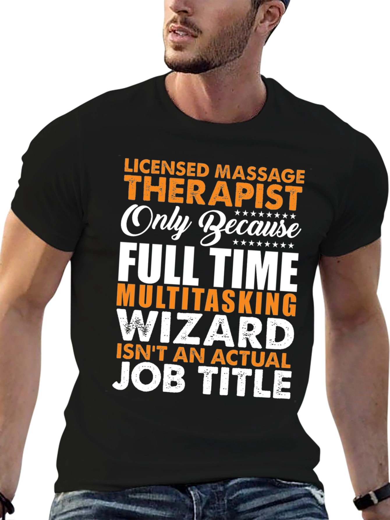 Black Licensed Massage Therapist Graphic Tee view 6