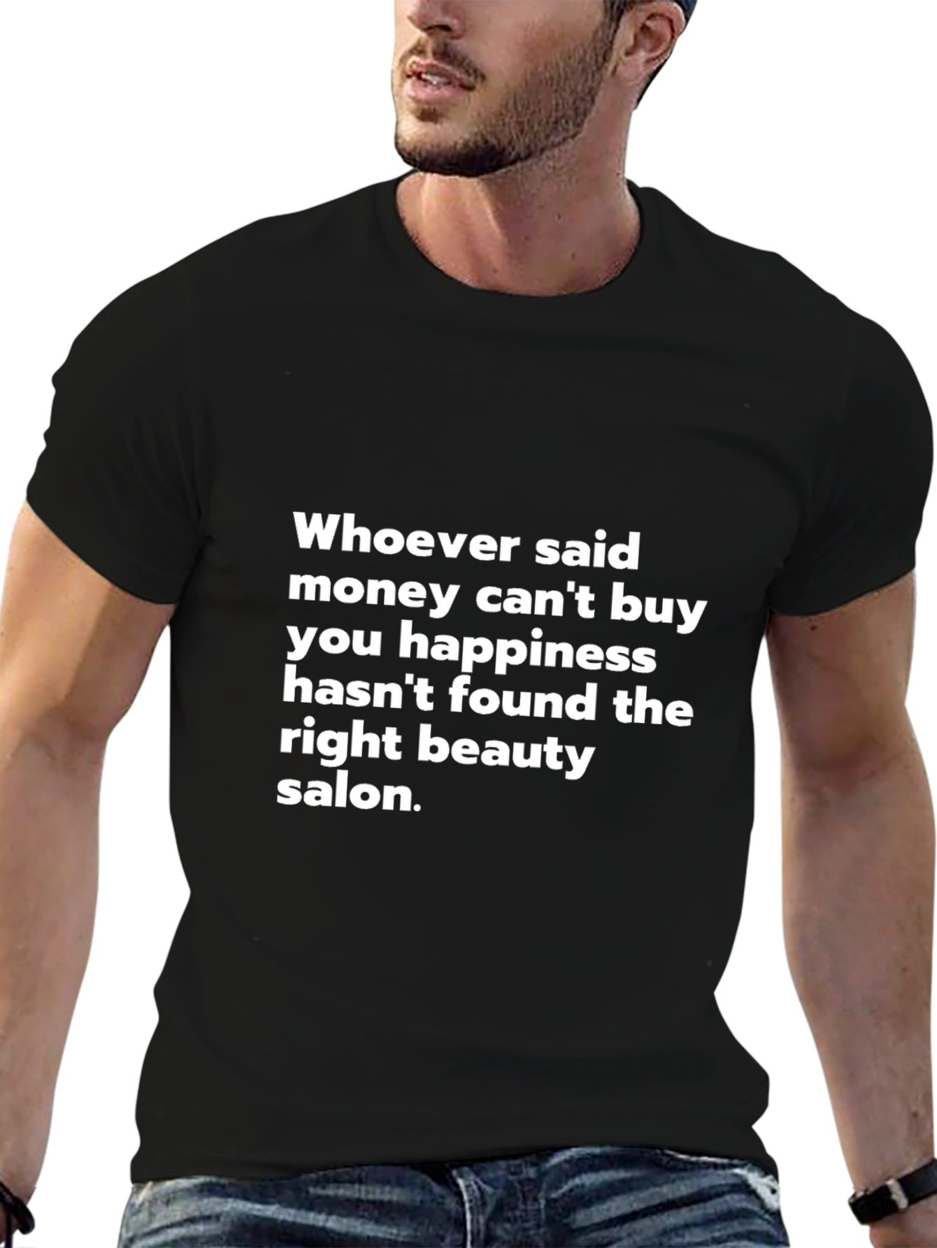 Black Humorous Beauty Salon Graphic Tee view 6