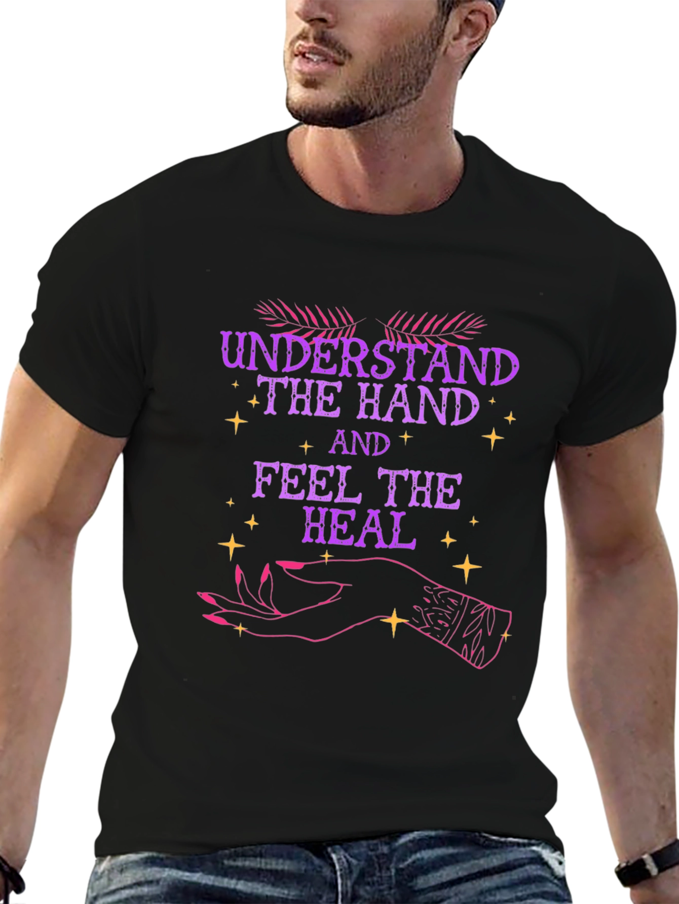 Black Understand the Hand Graphic T-Shirt view 6