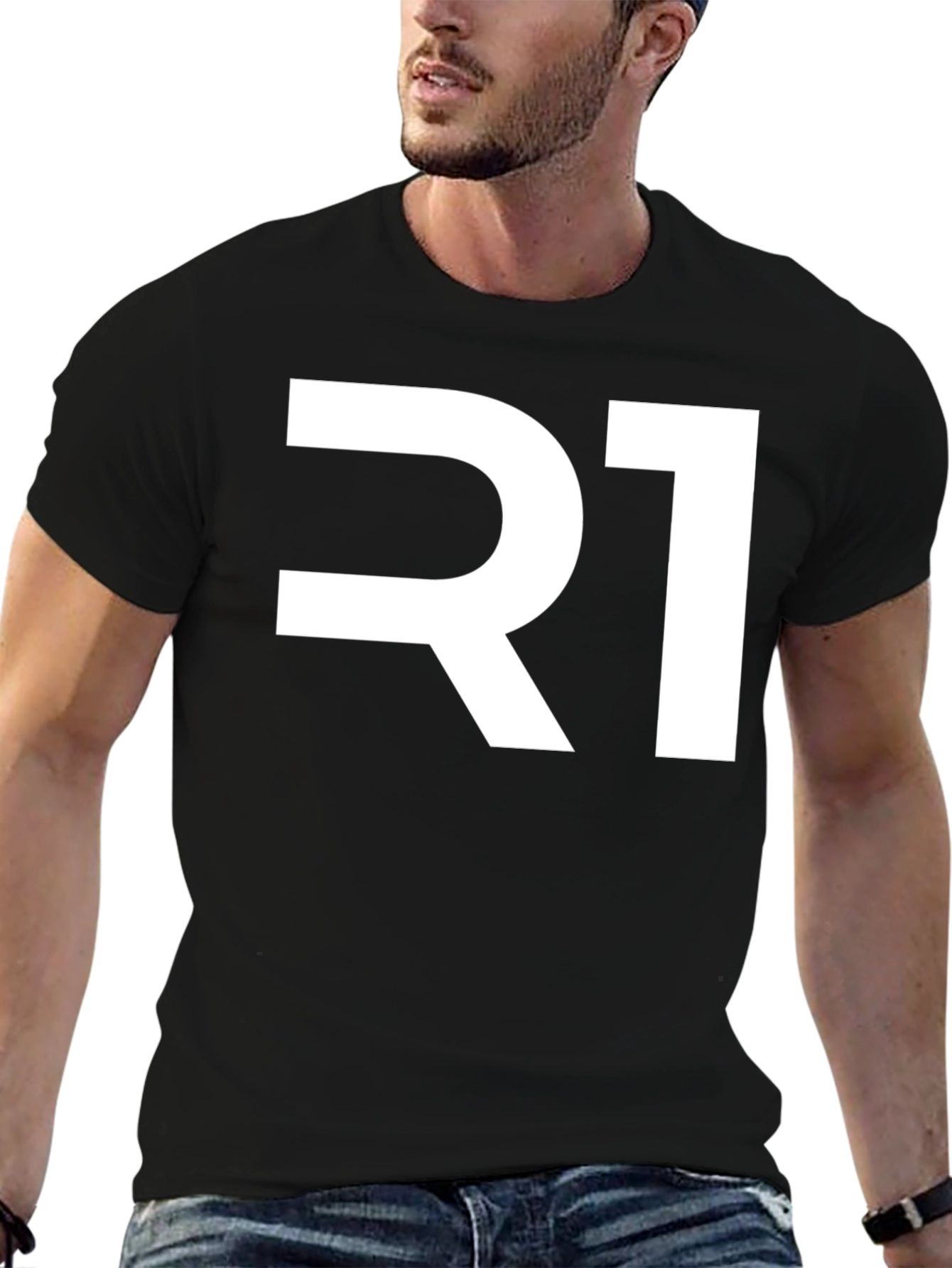 Black R1 Graphic T-Shirt - Bold & Stylish Tee view 6