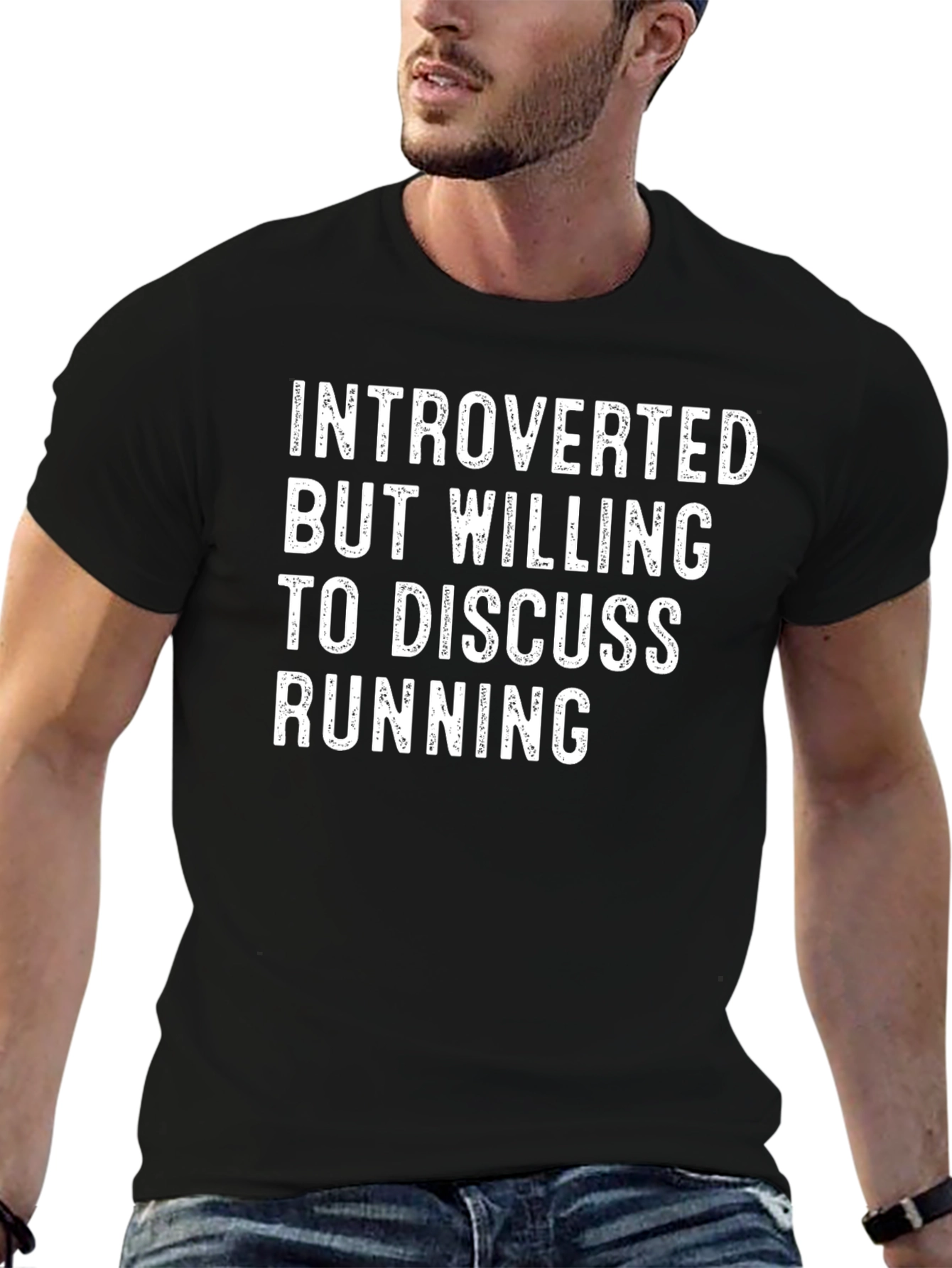 Black Introverted Running T-Shirt view 6