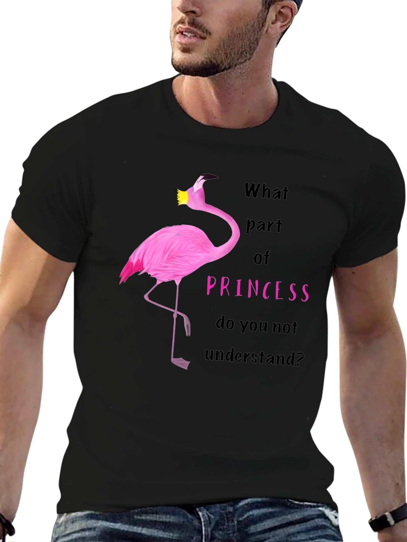 Black Flamingo Princess T-Shirt - What Part Do You Not Understand? view 6