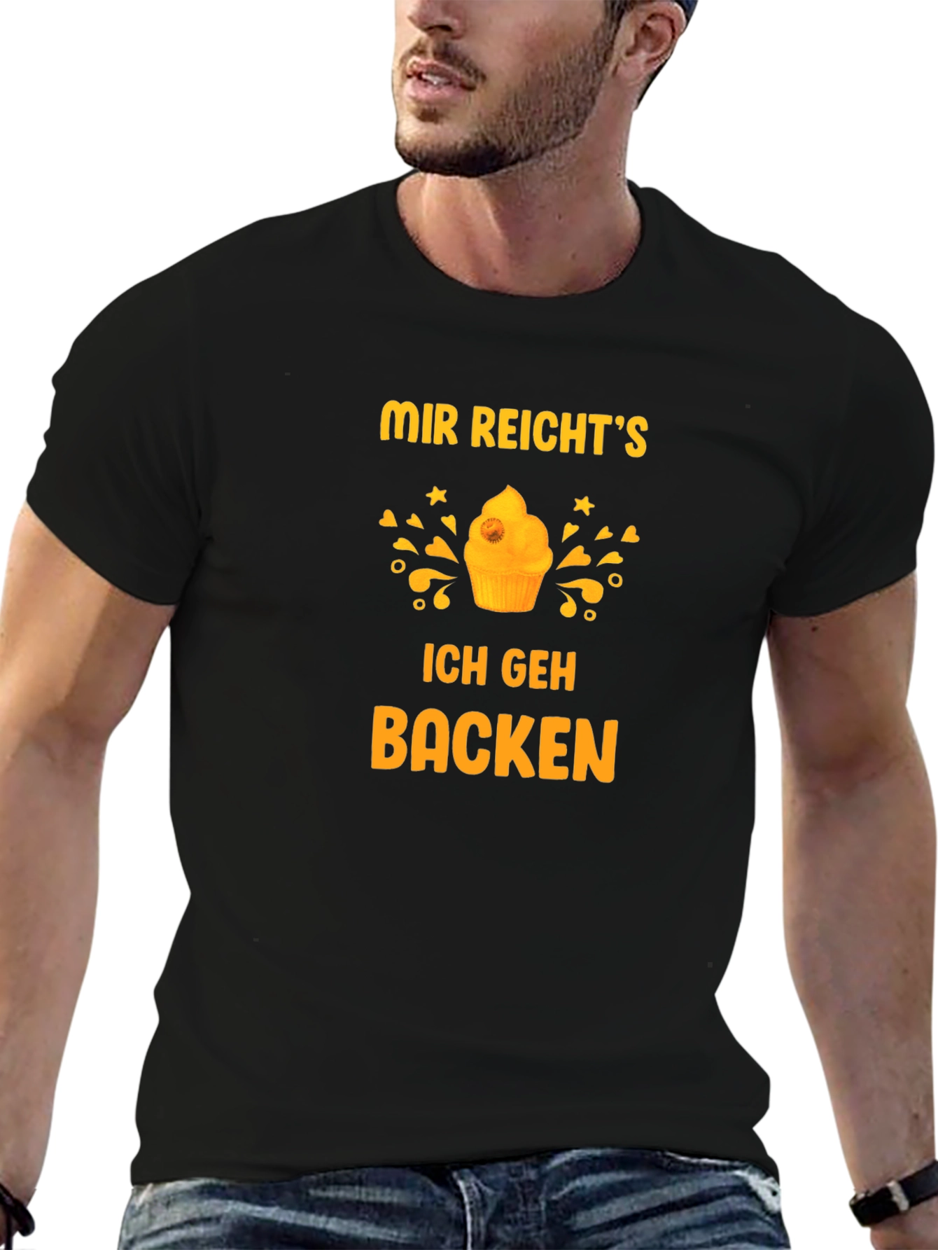 Black Mir Reicht's T-Shirt: Baking Humor Apparel view 6