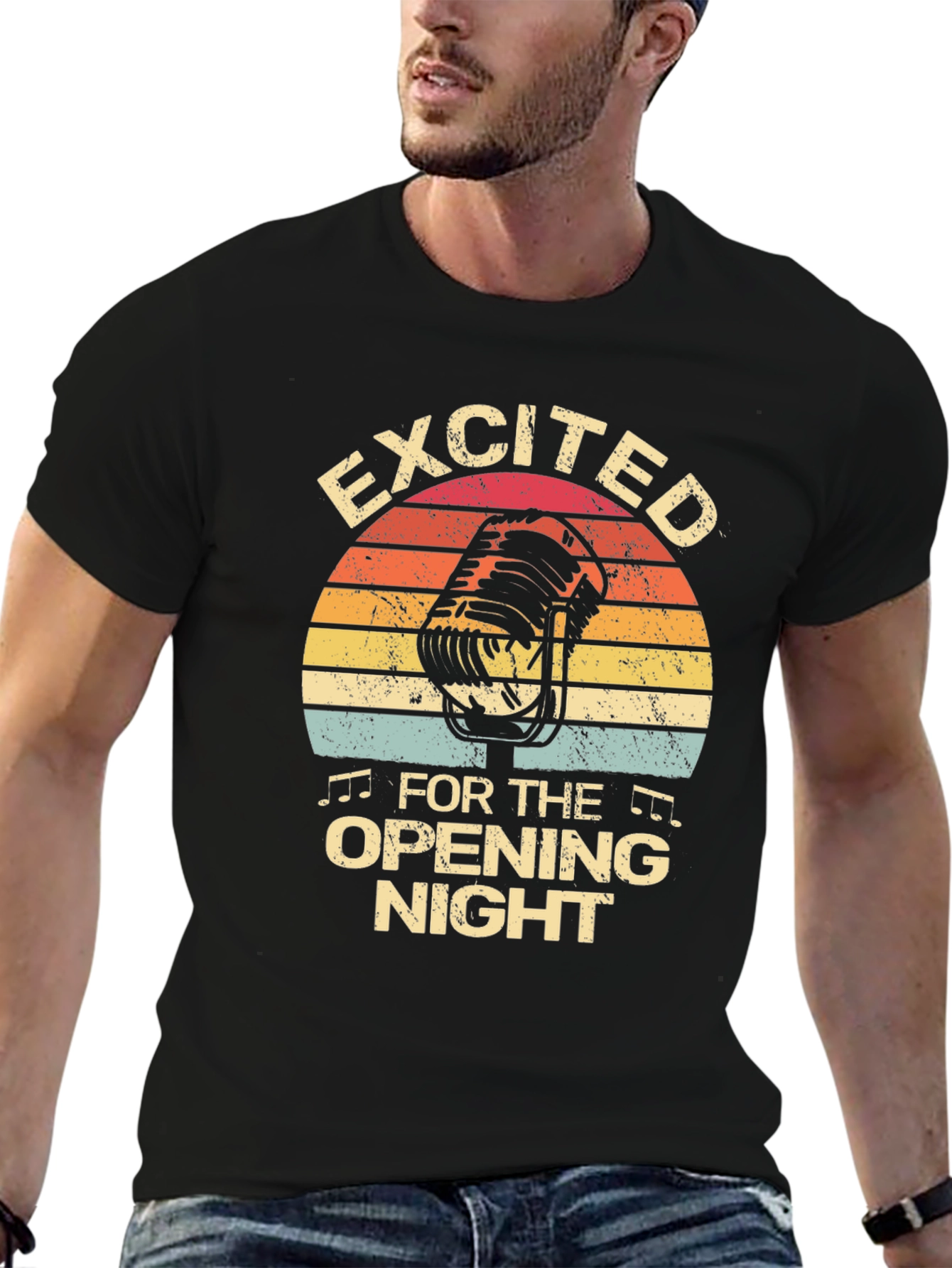 Black Excited For Opening Night Black T-Shirt view 6