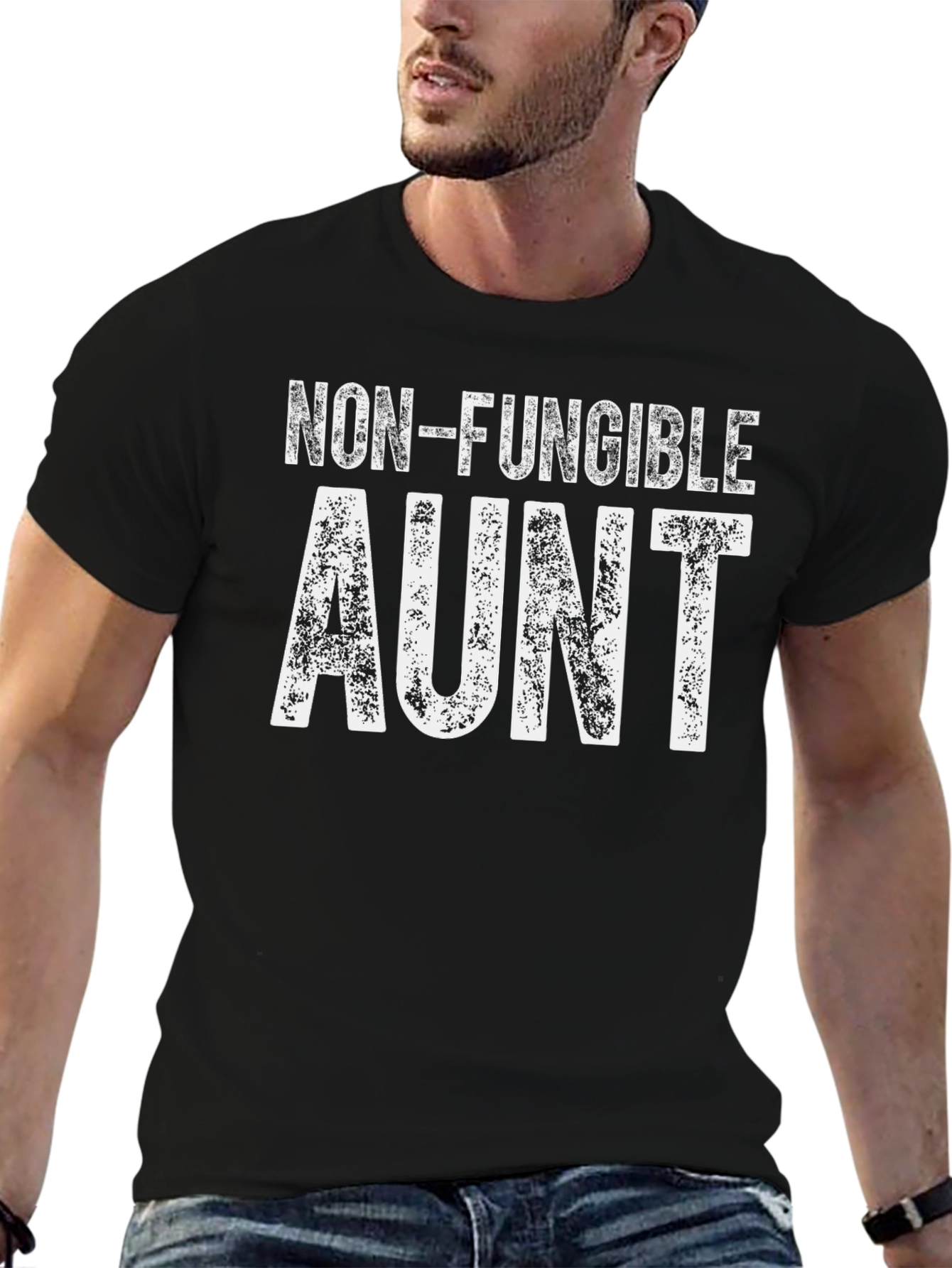 Black Non-Fungible Aunt Black T-Shirt view 6