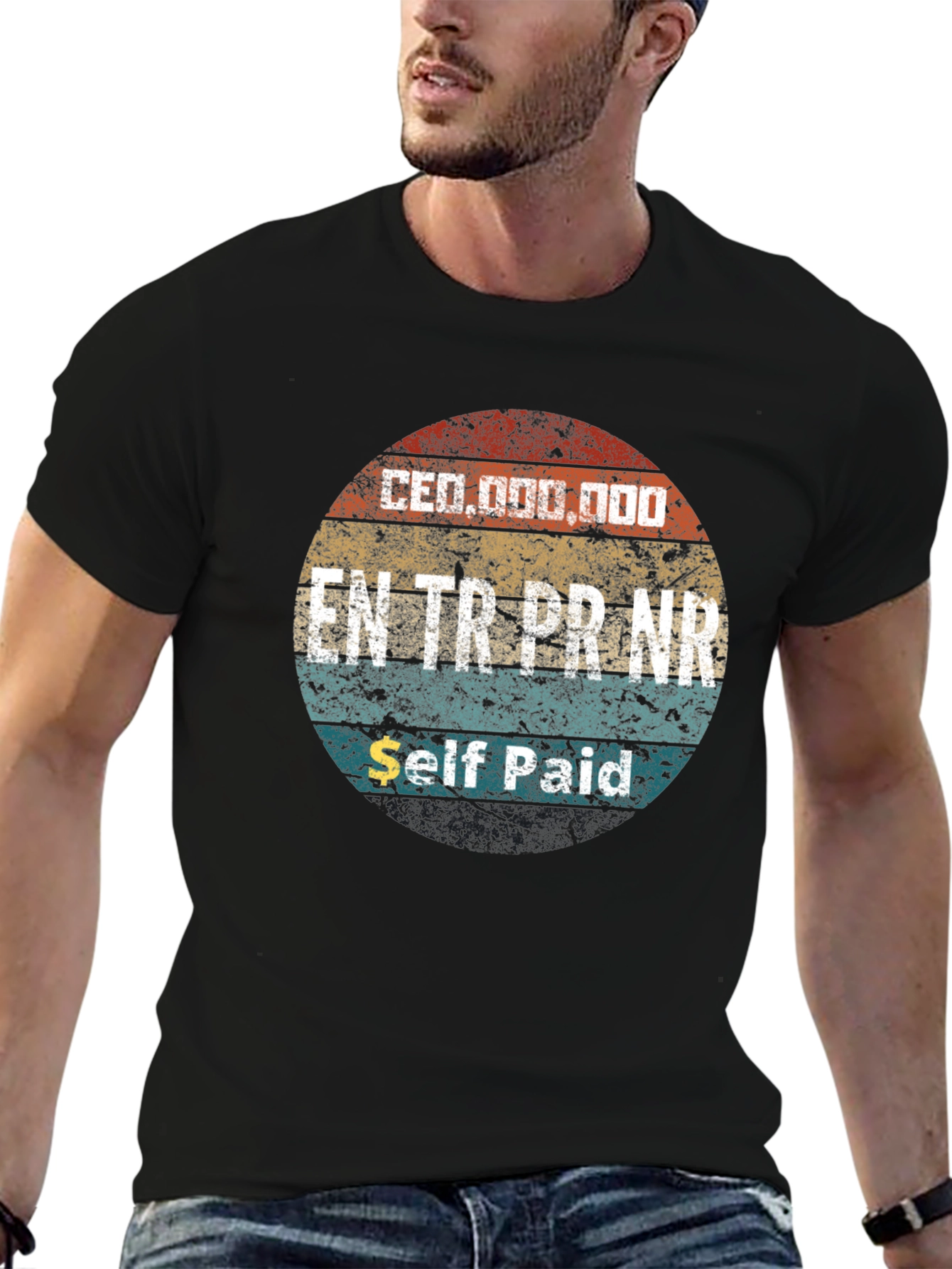 Black CEO Entrepreneur Self-Made Graphic T-Shirt view 6
