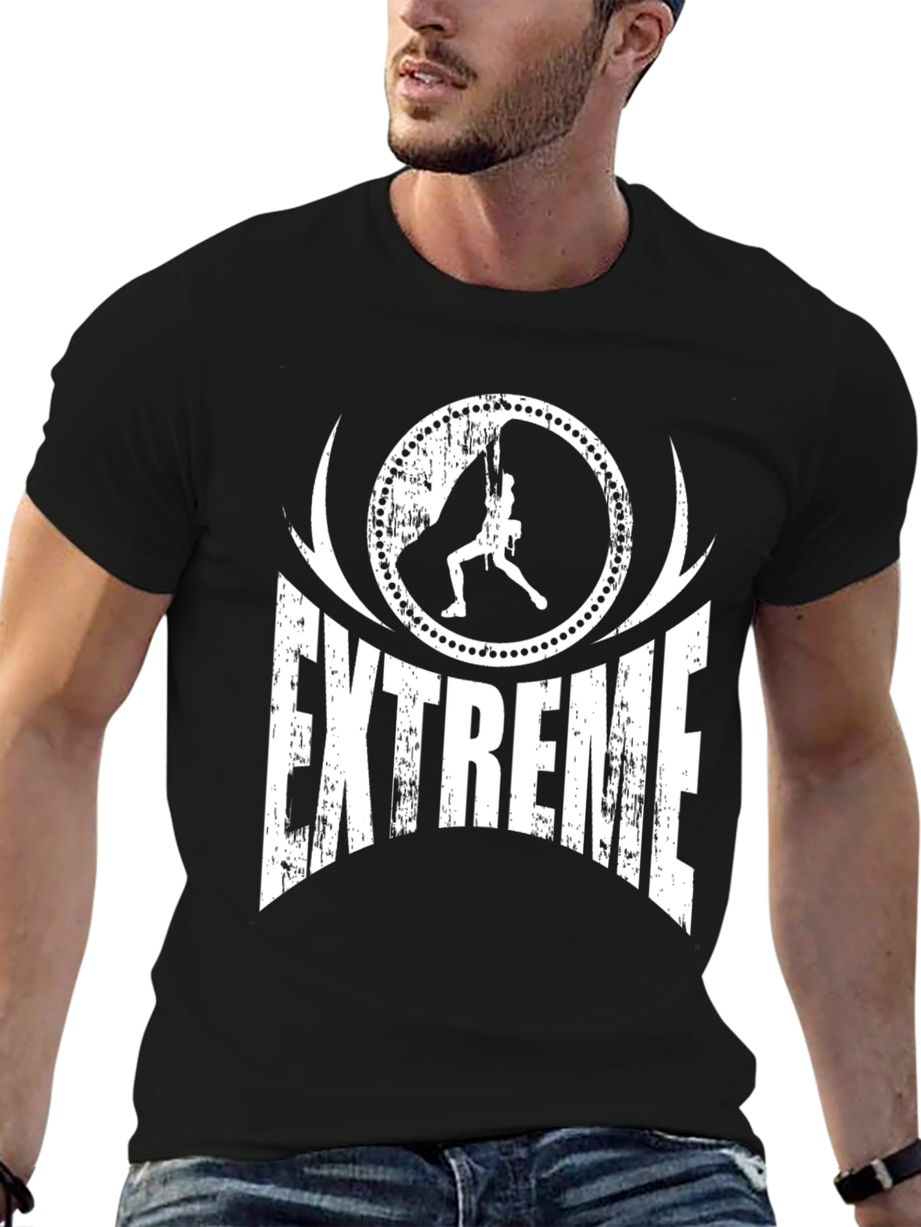 Black Extreme Sports Graphic T-Shirt view 6