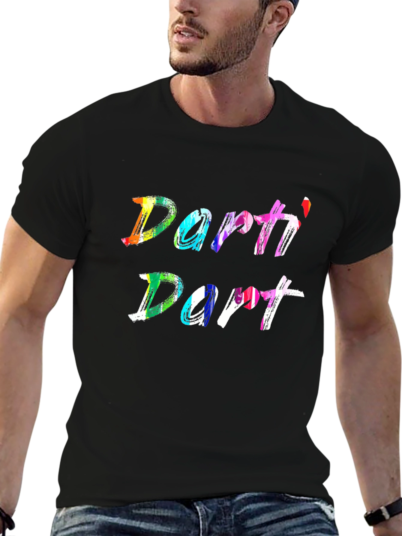 Black Colorful Darti' Dart T-Shirt view 6