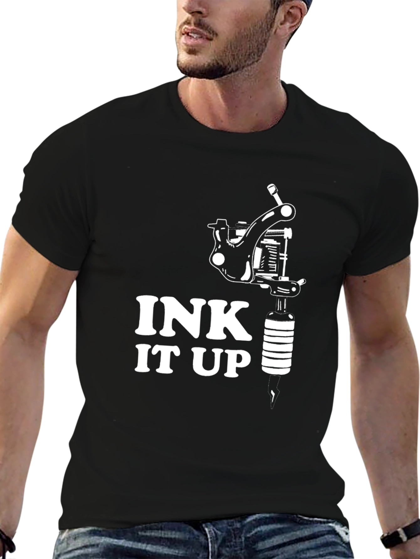 Black Ink It Up Tattoo T-Shirt - Black view 6