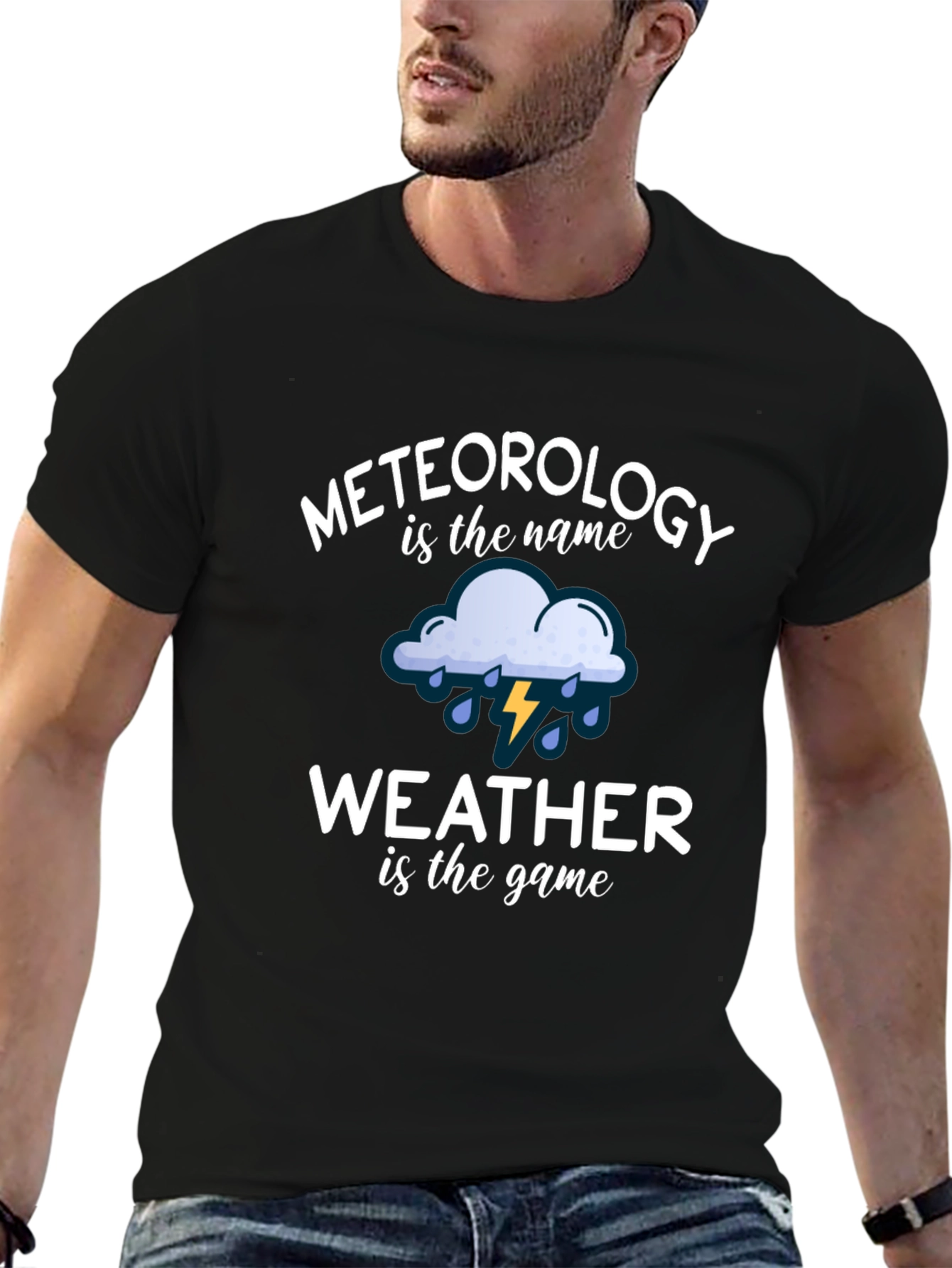 Black Meteorology Weather Graphic Novelty Tee view 6