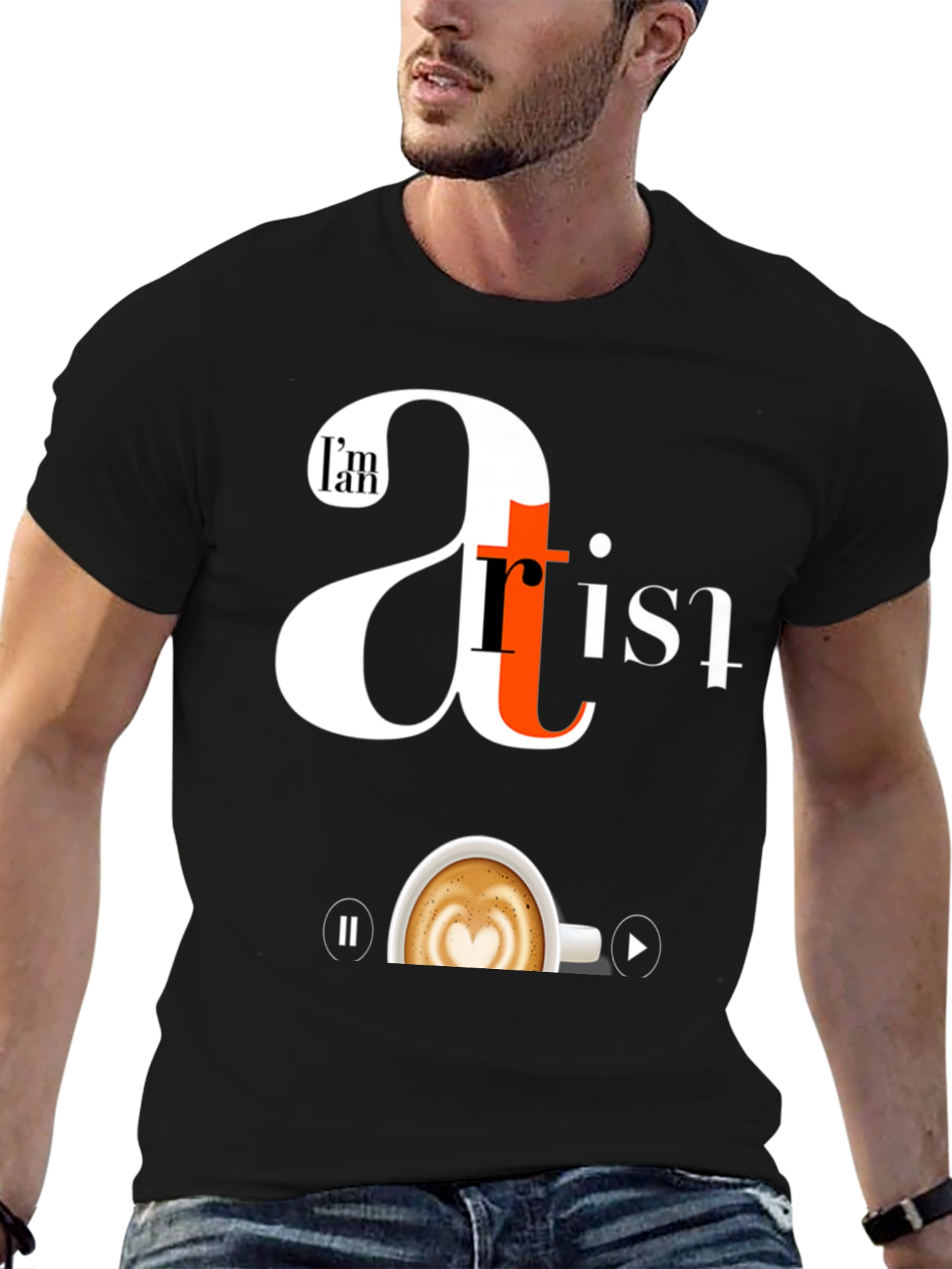 Black I'm An Artist Black Graphic Tee view 6