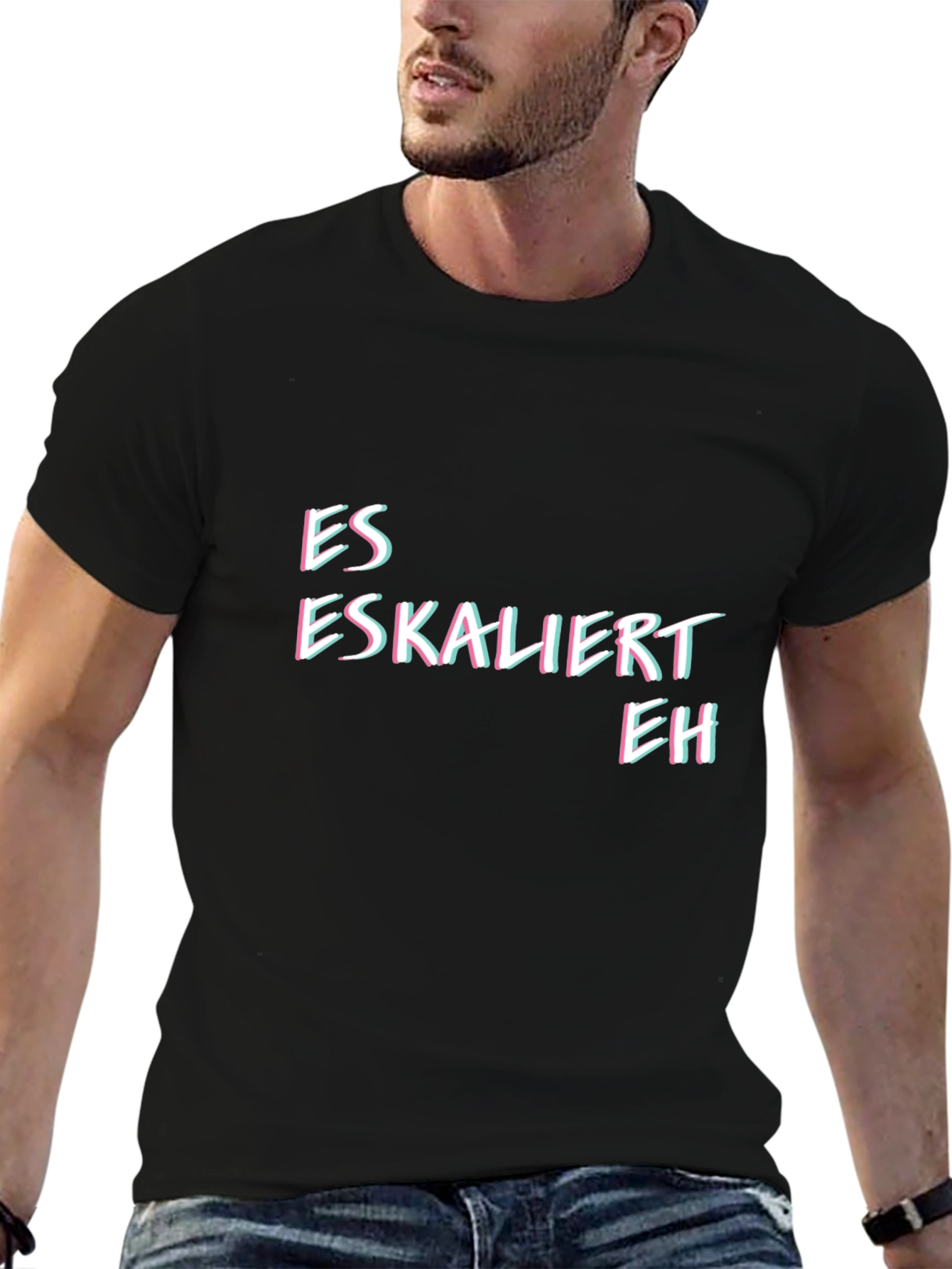 Black Es Eskaliert Eh T-Shirt - Black view 6