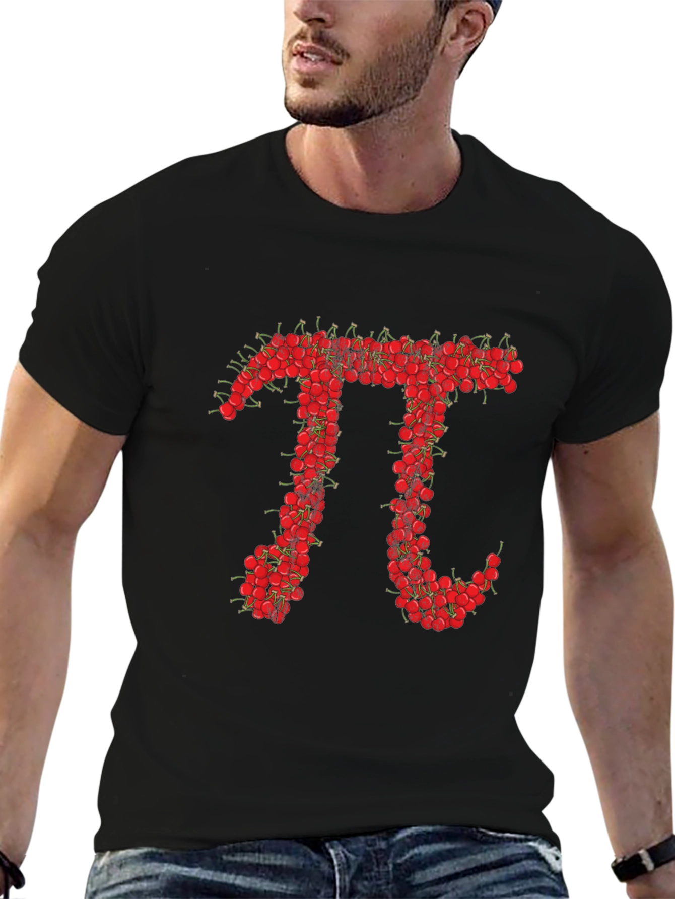 Black Cherry Pi Graphic Tee - Unique Math Lover T-Shirt view 6