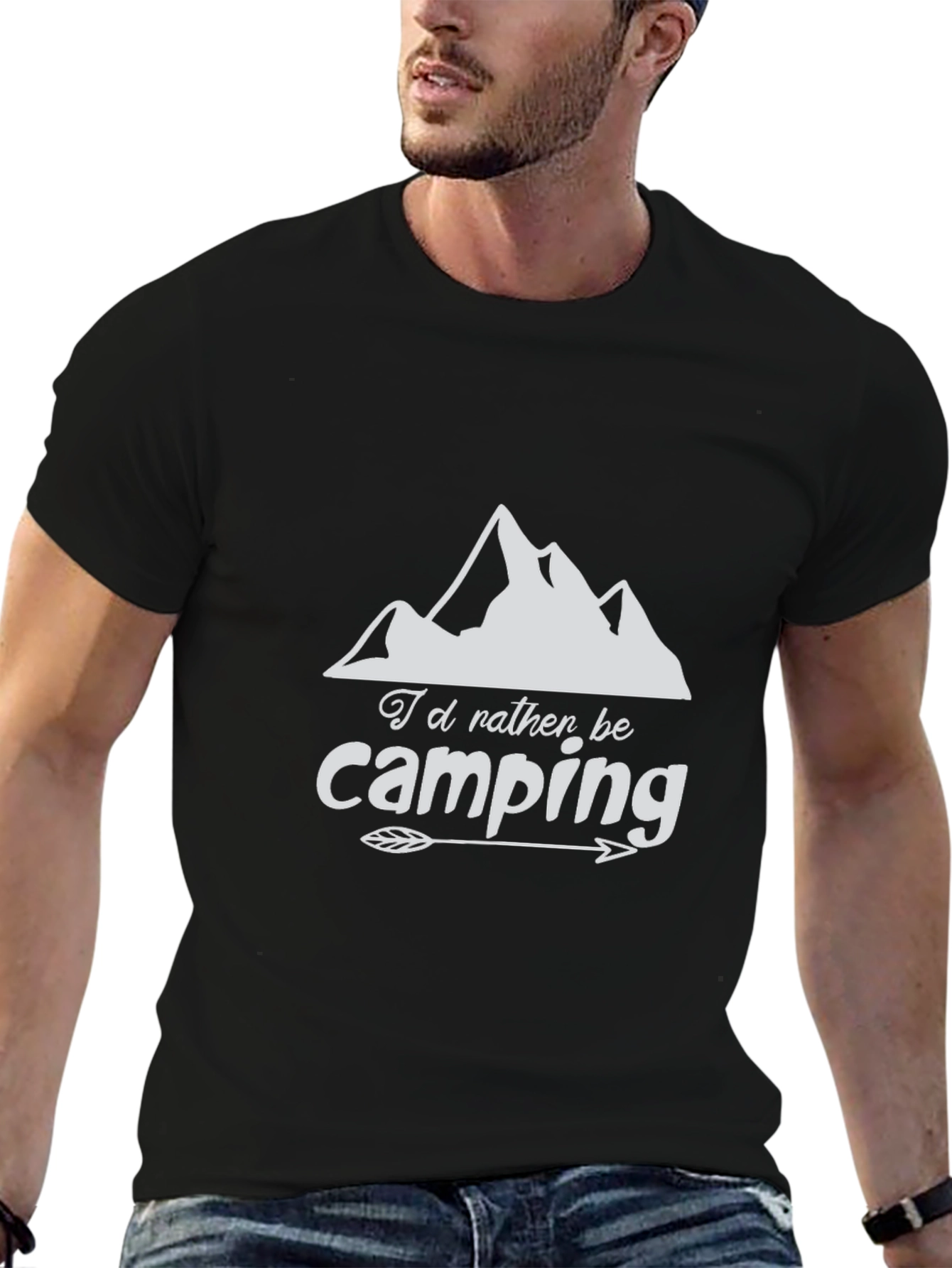 Camping T-Shirt: I'd Rather Be Camping Graphic Tee - 6