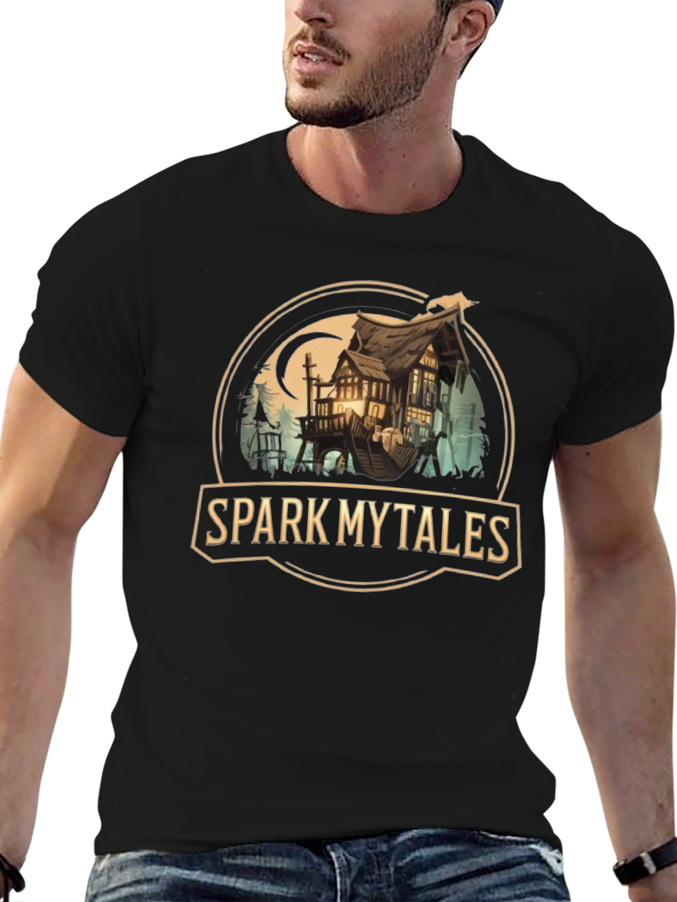 Black Spark Mytales Graphic Tee view 6