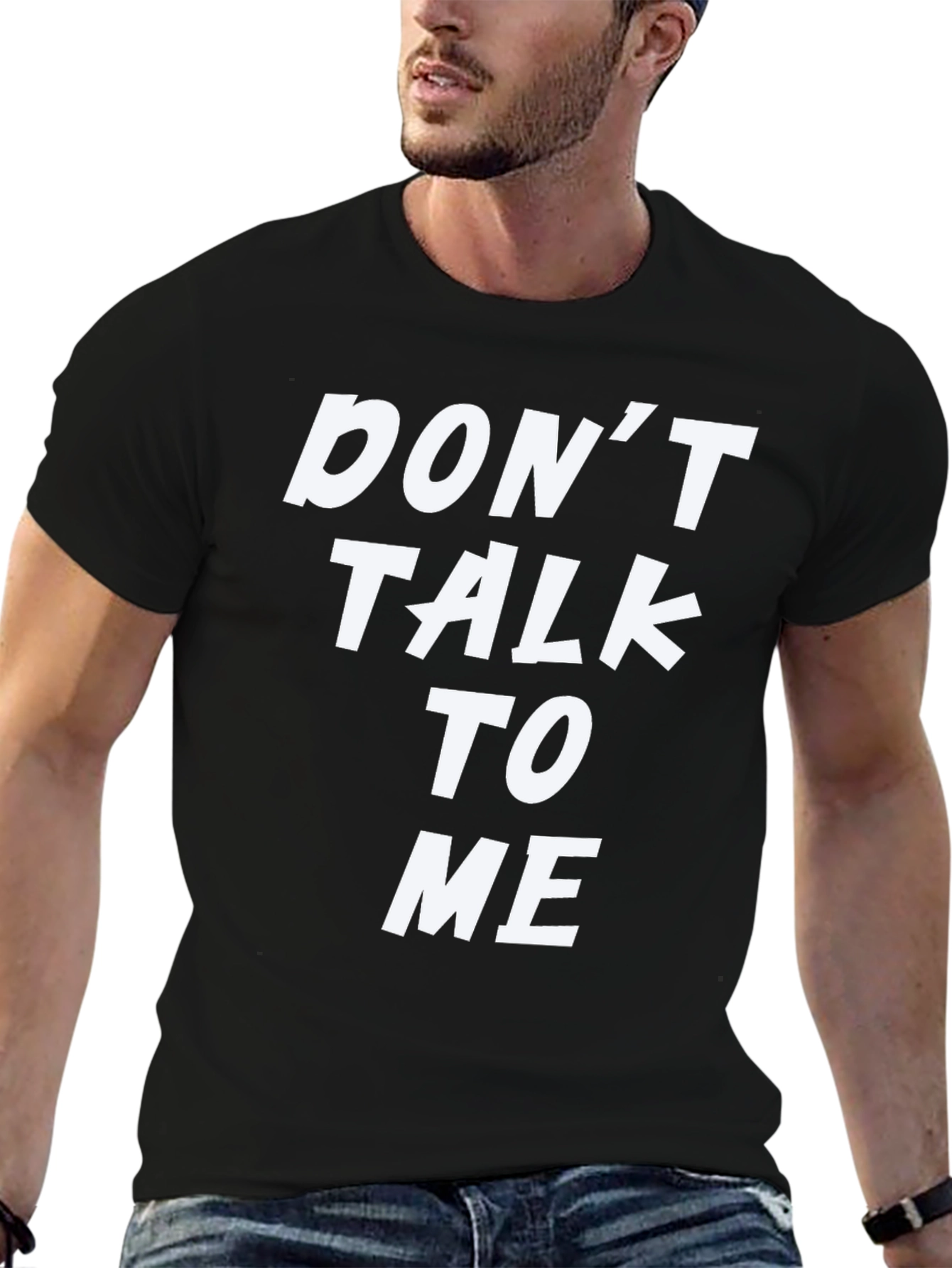 Black Don't Talk To Me Graphic Tee - Black T-Shirt view 6