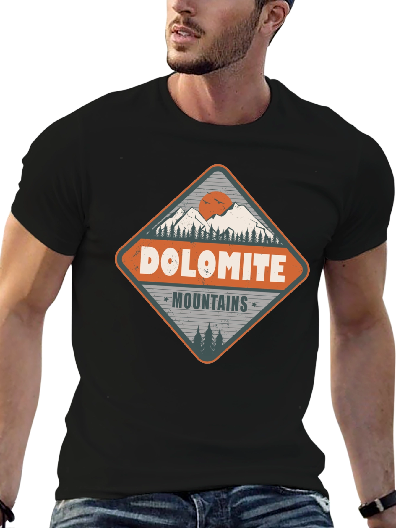 Black Dolomite Mountains Graphic Tee - Adventure Awaits view 6