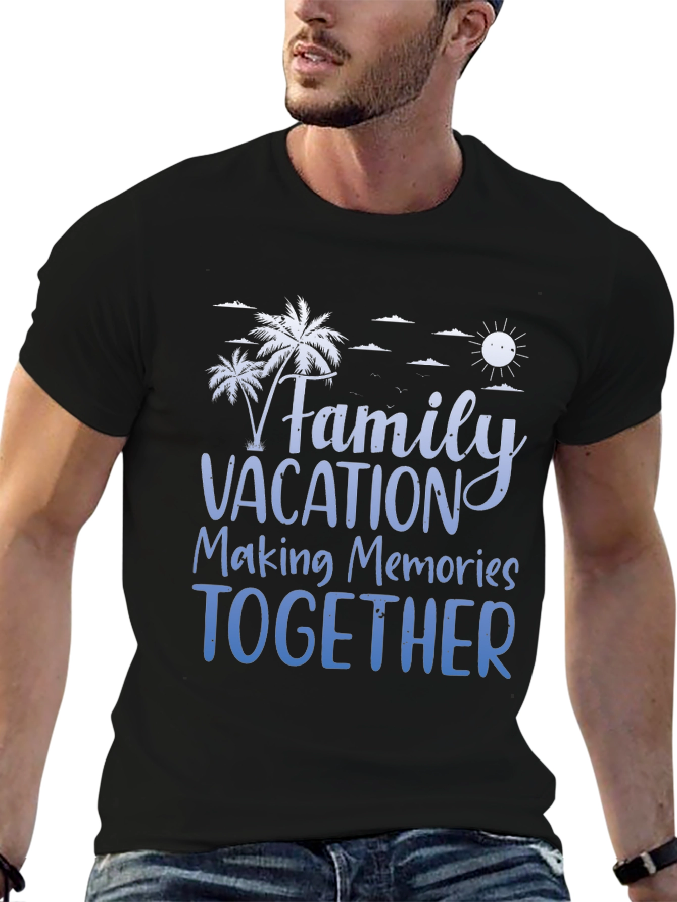 Black Family Vacation T-Shirt: Making Memories Together view 6