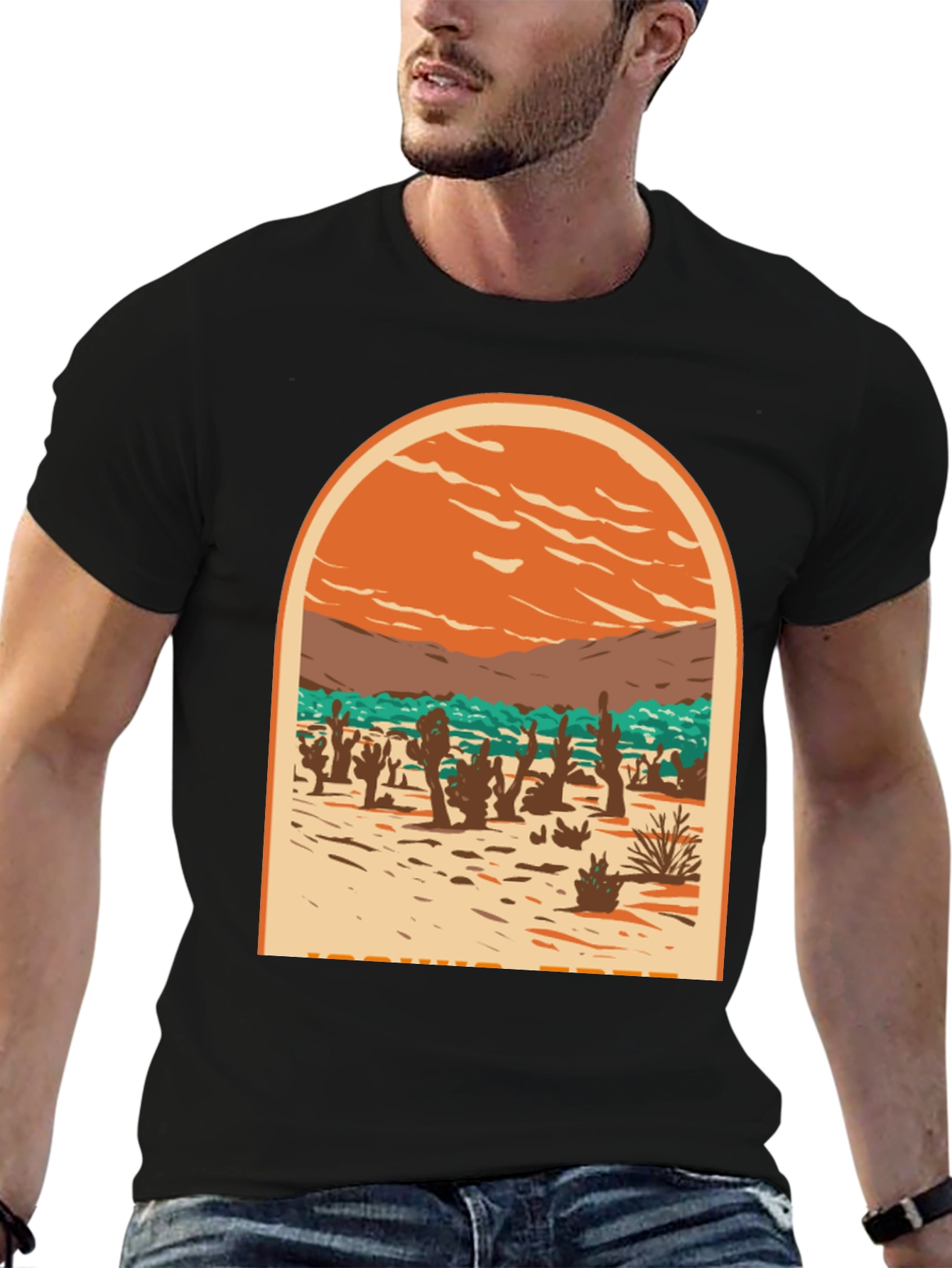 Black Desert Scene Graphic Tee - Black view 6