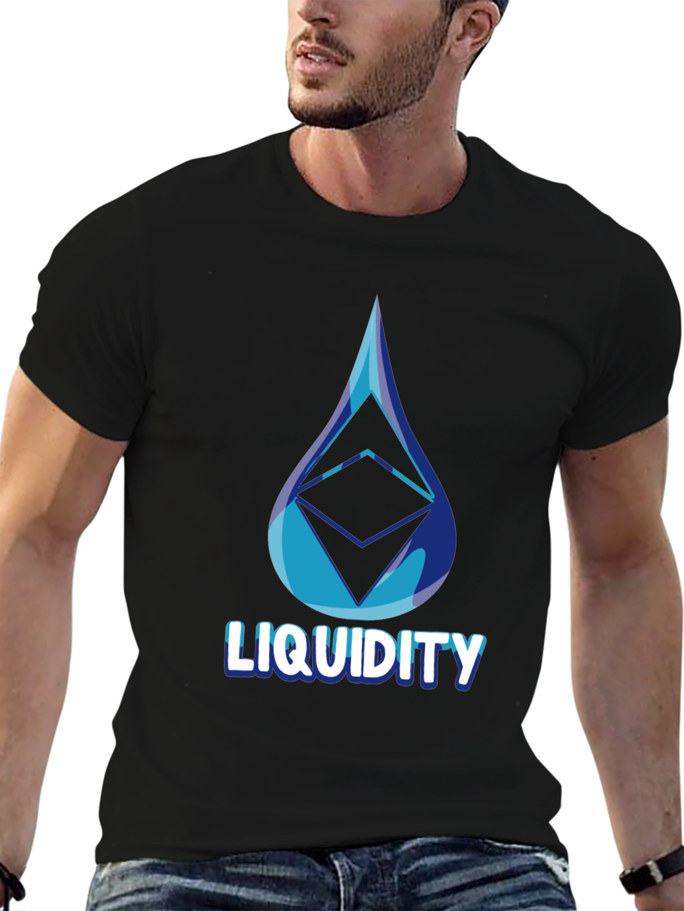 Black Liquidity Crypto Tee - Stylish Ethereum Design view 6