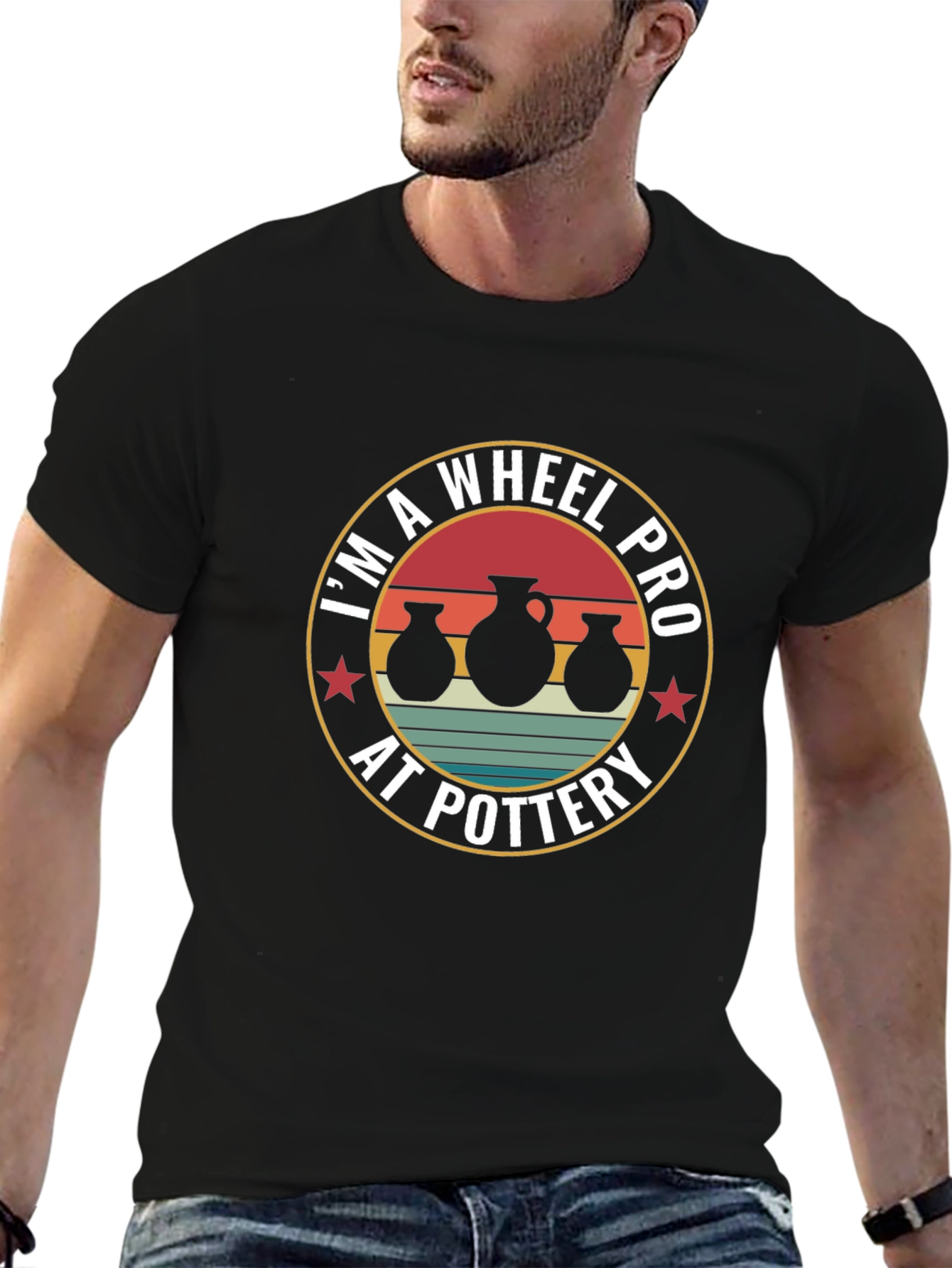 Black I'm A Wheel Pro At Pottery T-Shirt view 6