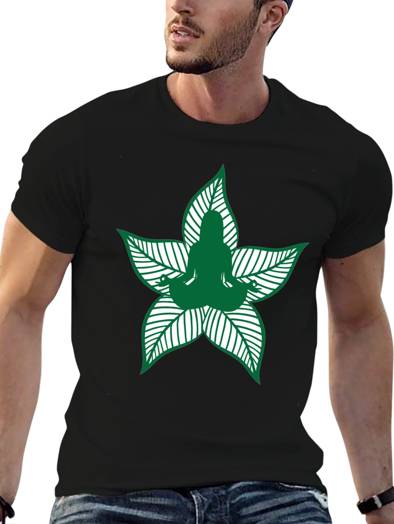 Yoga Leaf T-Shirt - Meditation Tee - 6