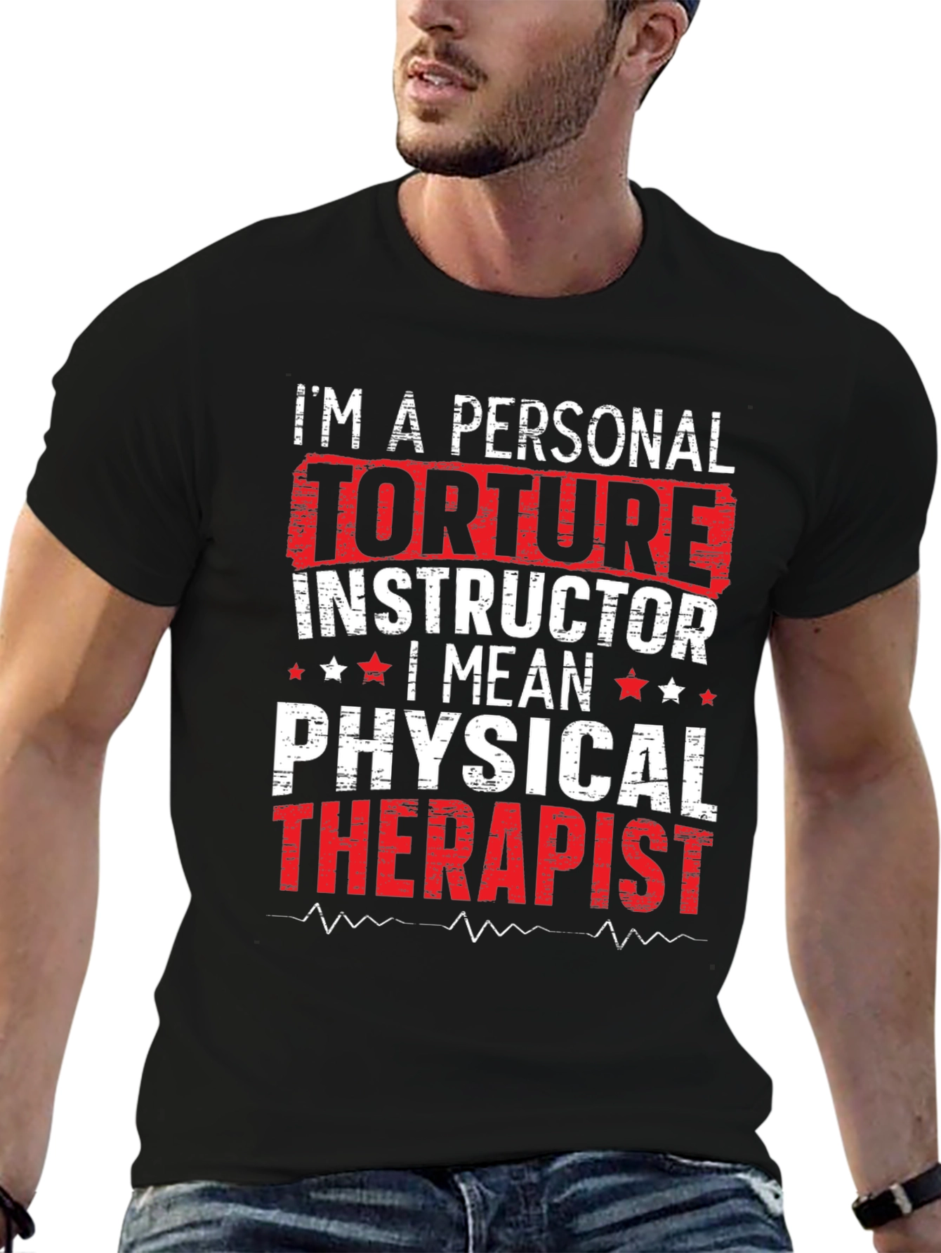 Black Personal Torture Instructor Funny Graphic Tee view 6
