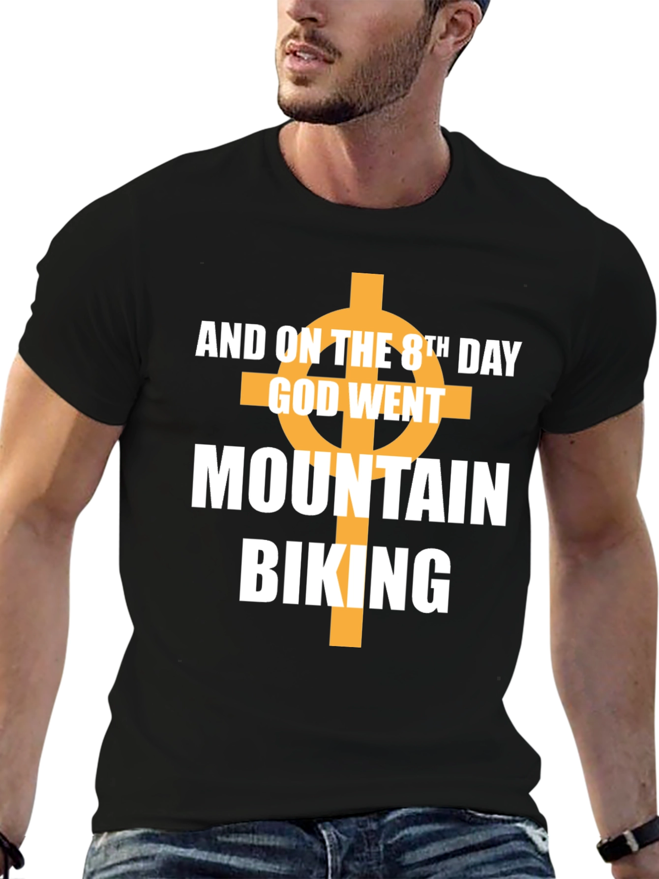Black Mountain Biking Graphic Tee - "And on the 8th Day..." view 6