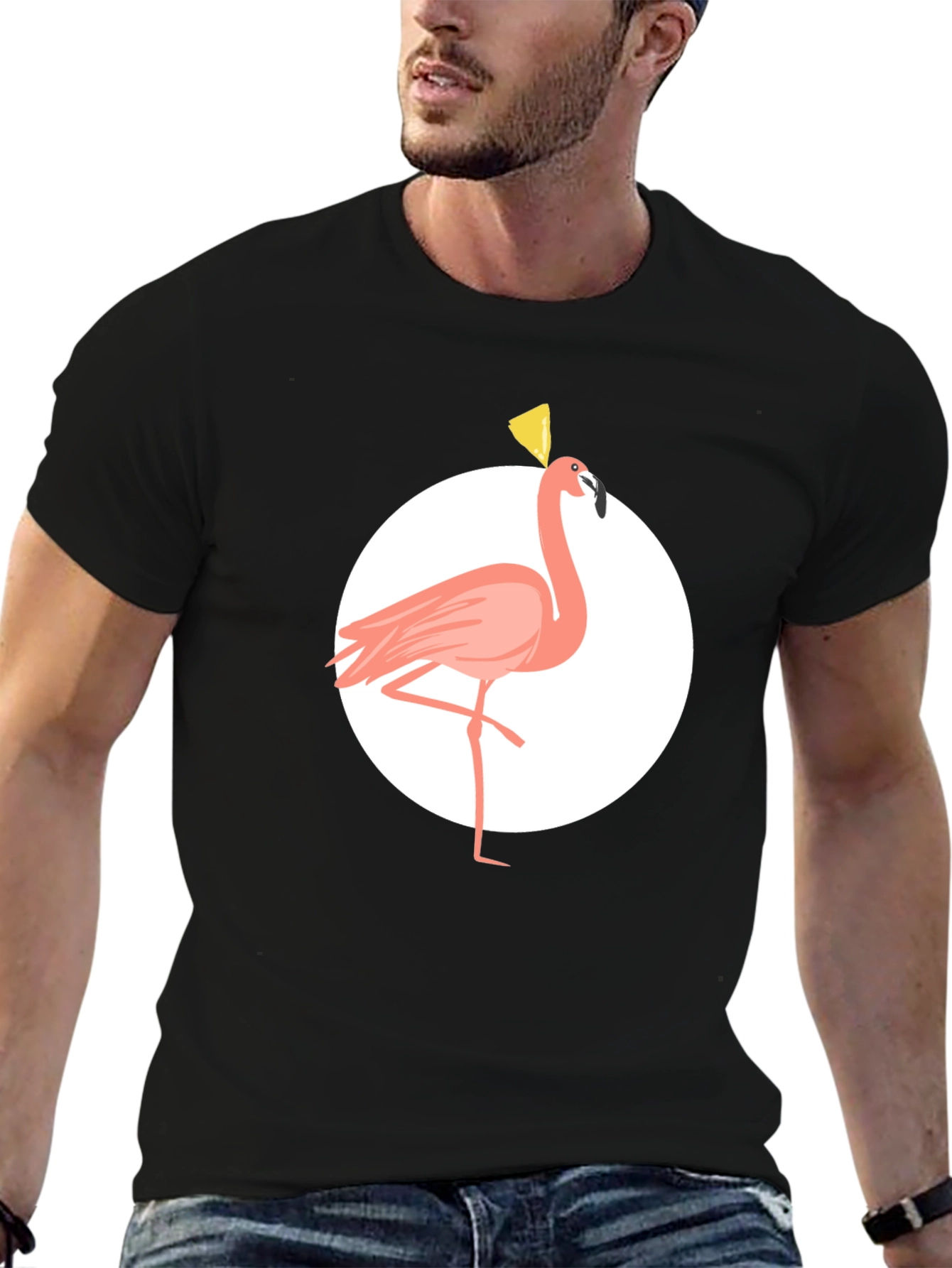 Black Flamingo T-Shirt - Stylish Graphic Tee view 6