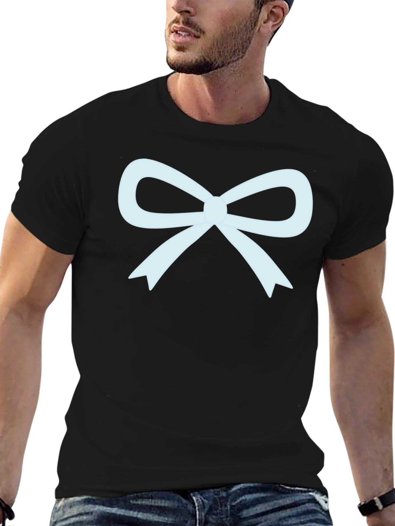 Black Bow Graphic T-Shirt - Casual Wear view 6