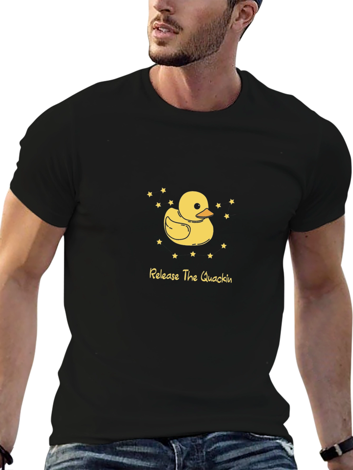 Black Release the Quackin' Duck T-Shirt view 6
