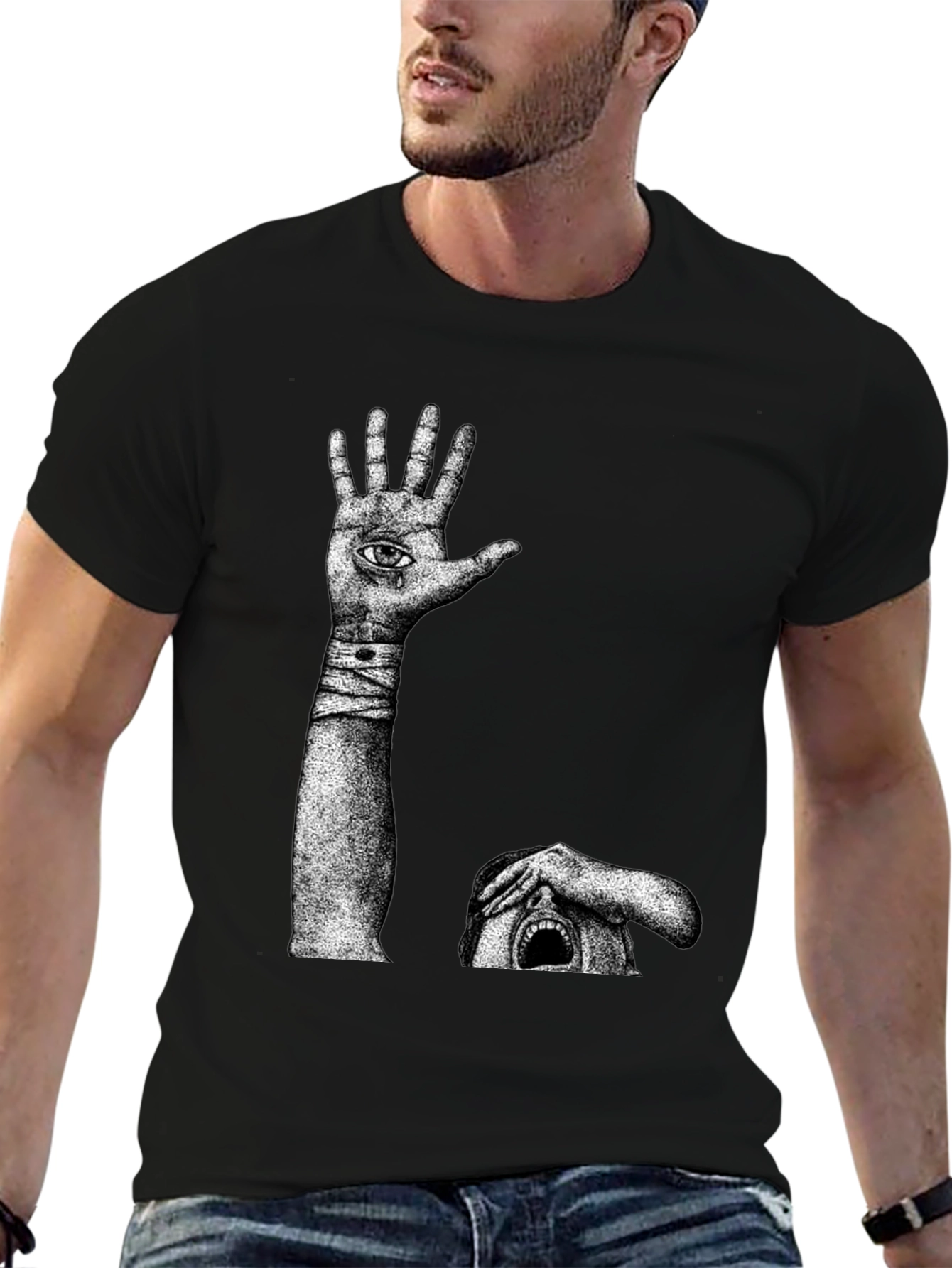 Surreal Graphic Print T-Shirt - 6
