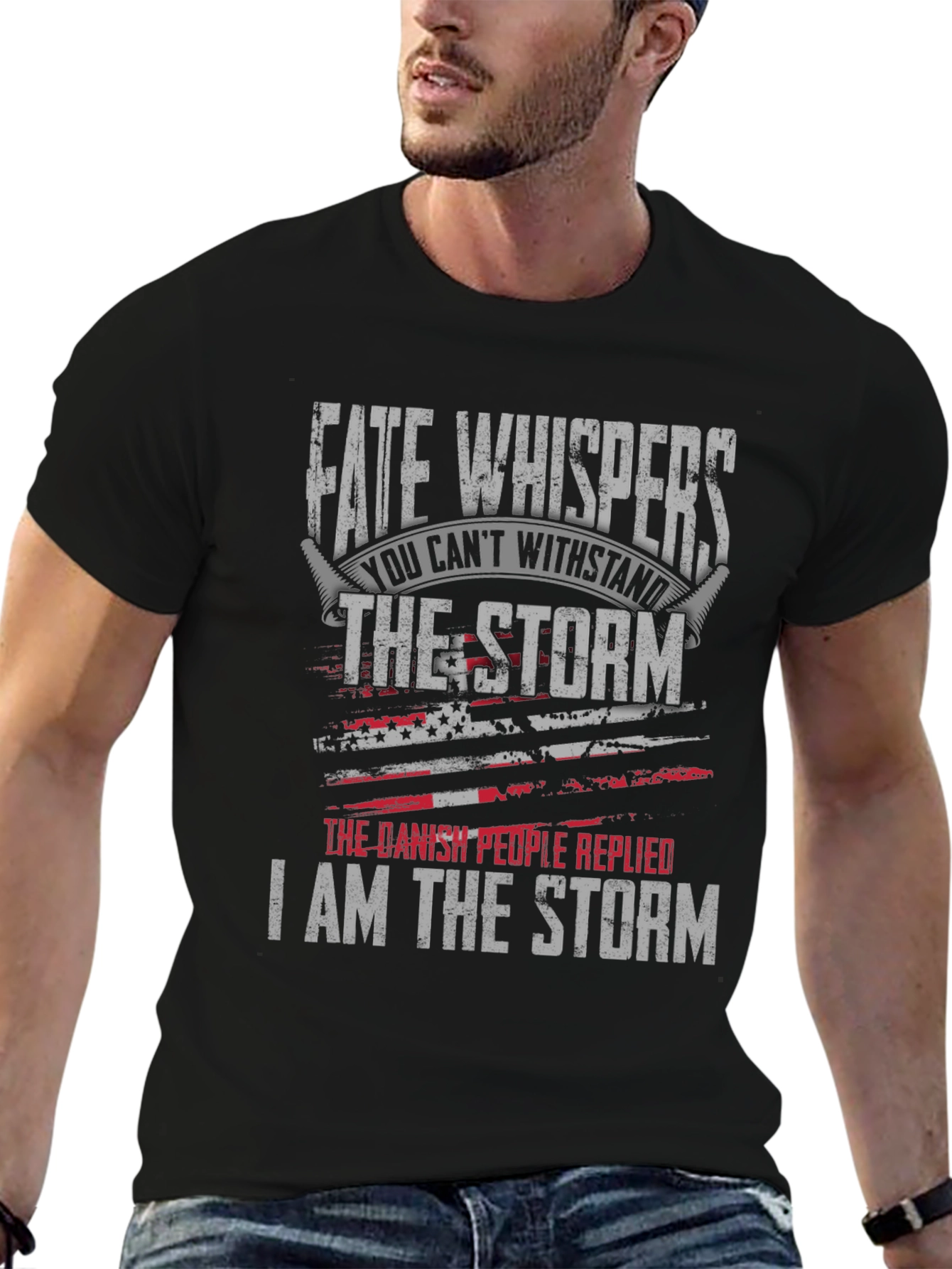Black Fate Whispers Storm T-Shirt view 6