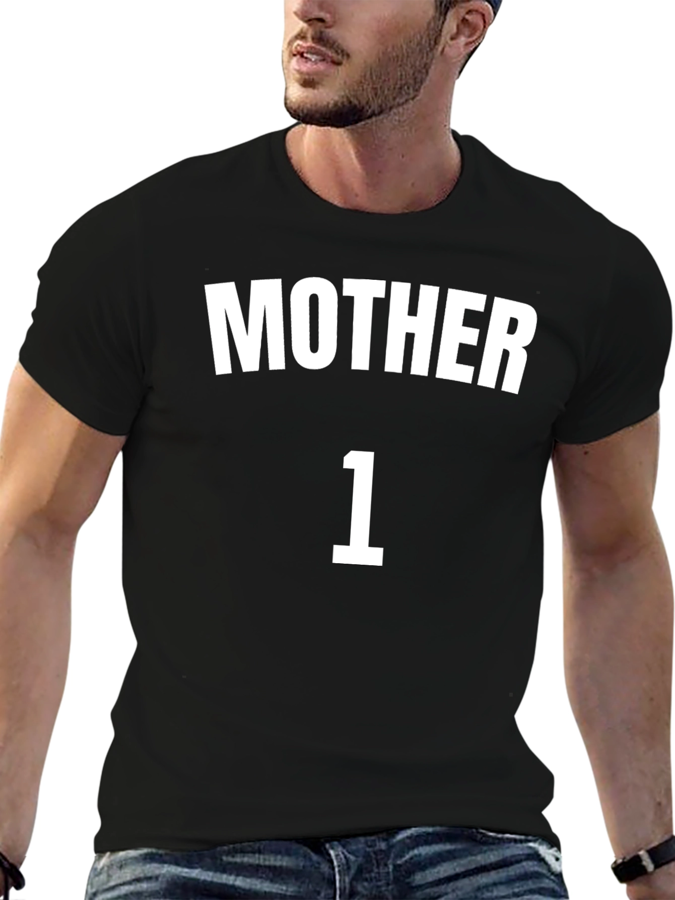 Black Mother Number One T-Shirt - Black view 6