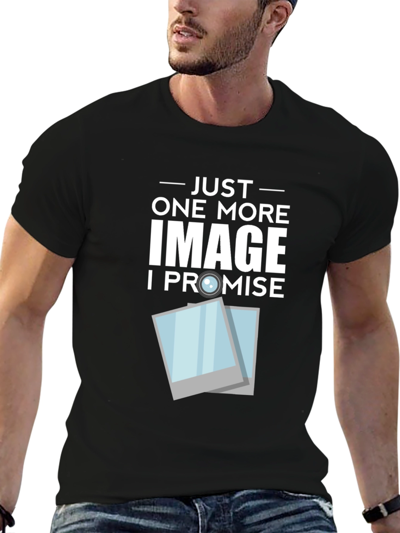 Black One More Image T-Shirt - Photography Tee view 6