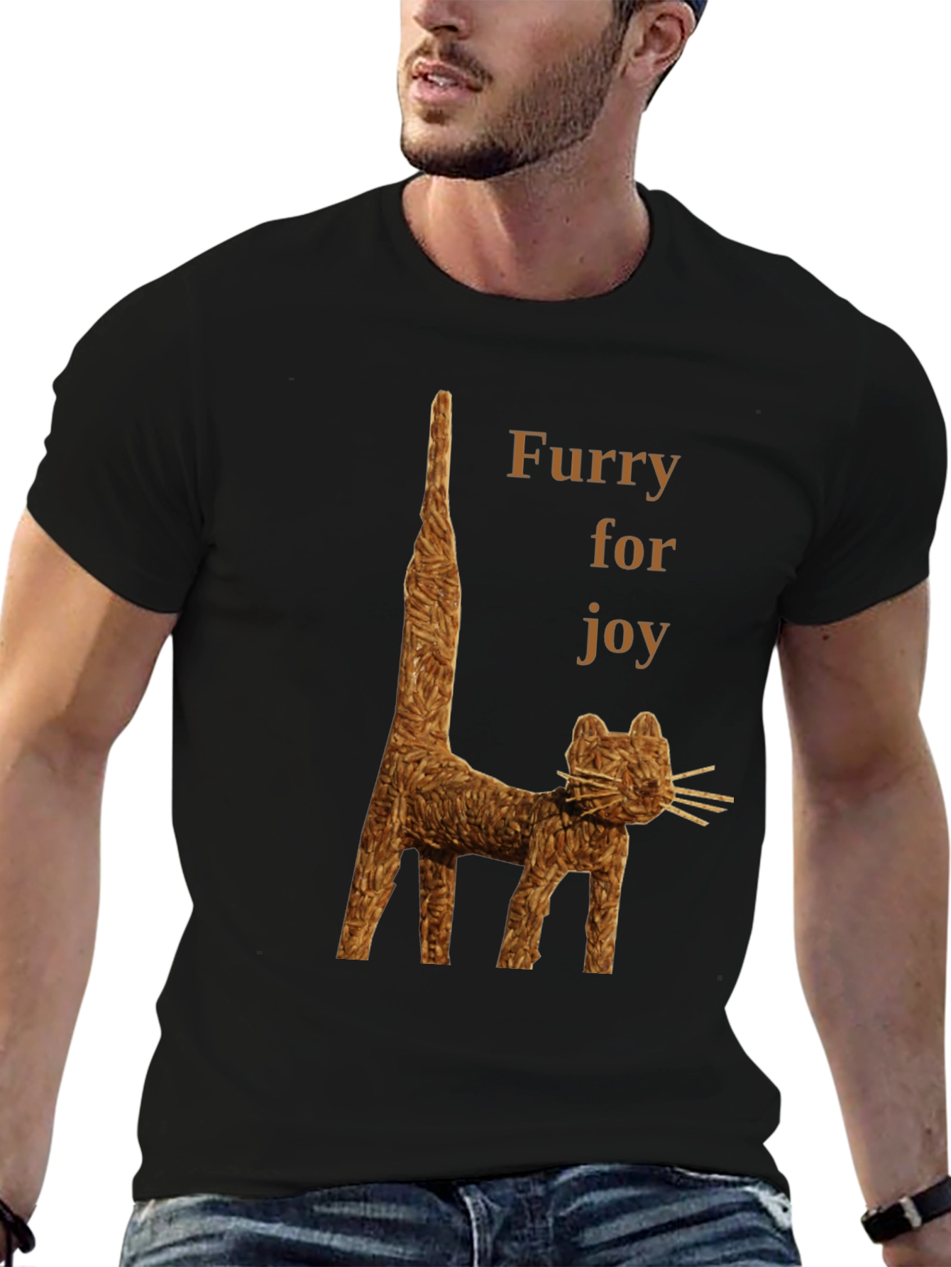 Black Furry for Joy T-shirt view 6