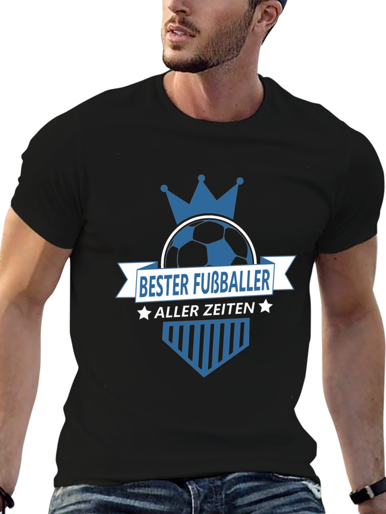 Black Bester Fussballer T-Shirt - Black view 6