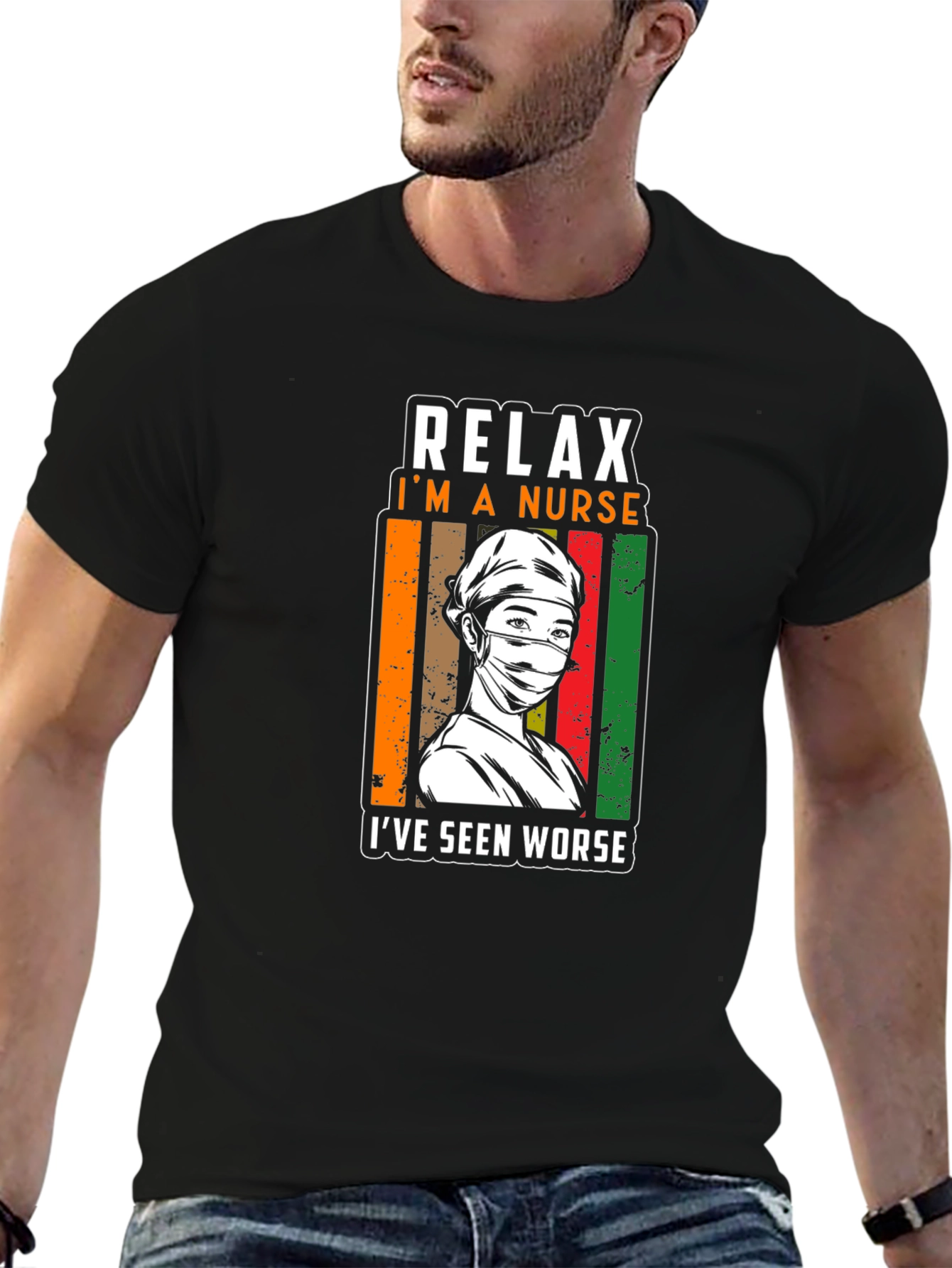 Black Relax, I'm a Nurse T-Shirt - Seen Worse view 6