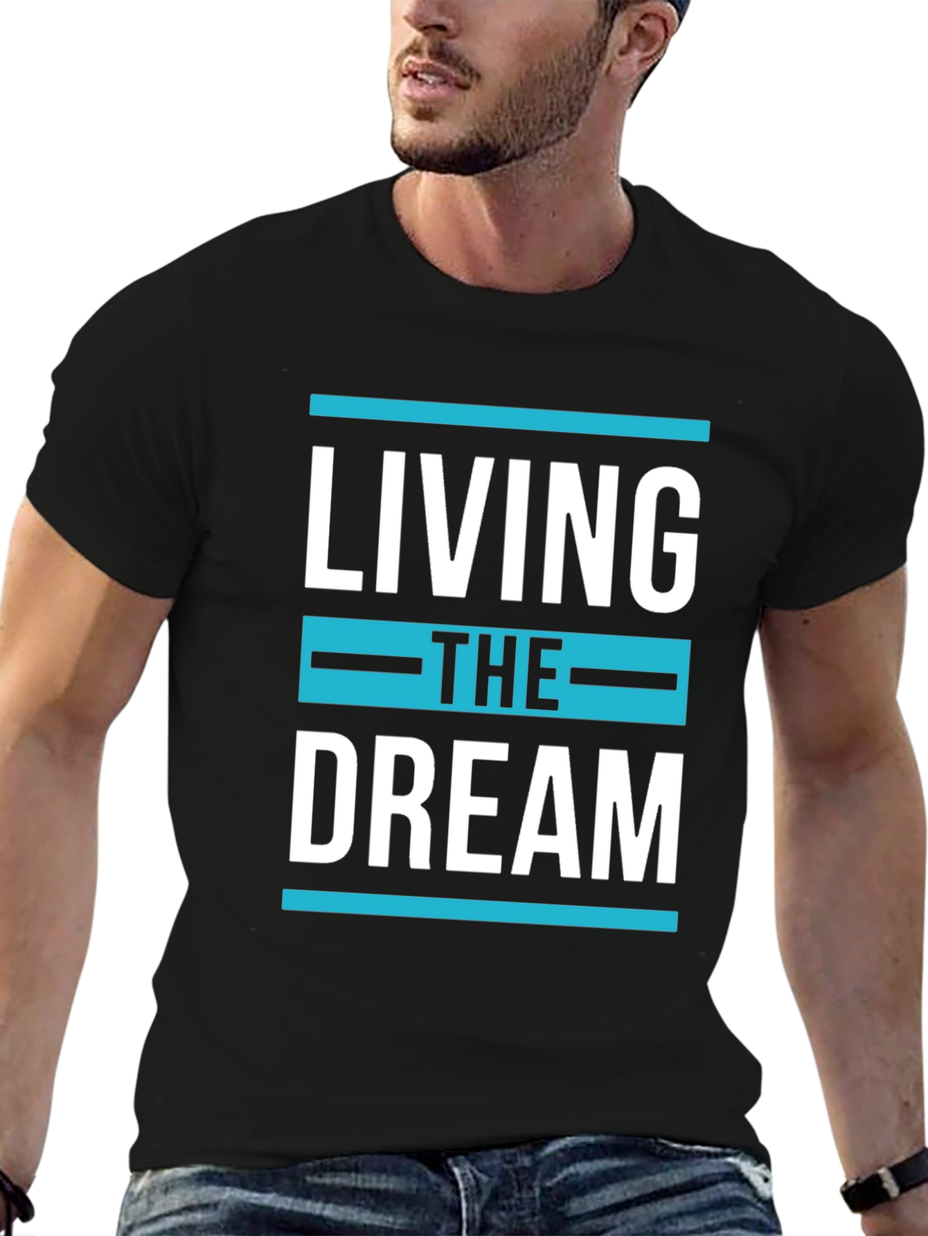 Black Living The Dream Graphic T-Shirt view 6