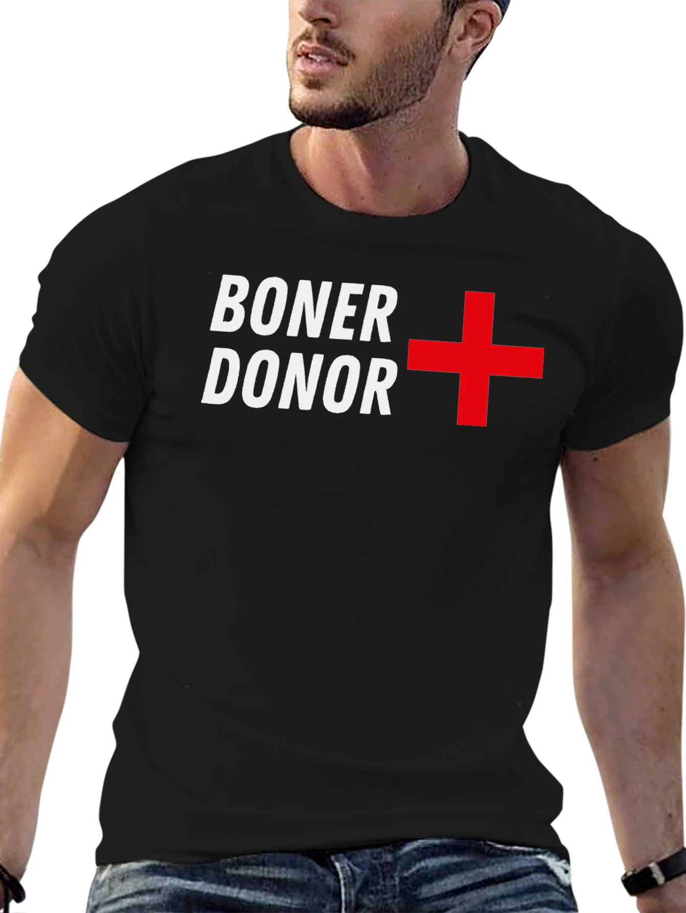 Black Boner Donor Black Humor T-Shirt view 6