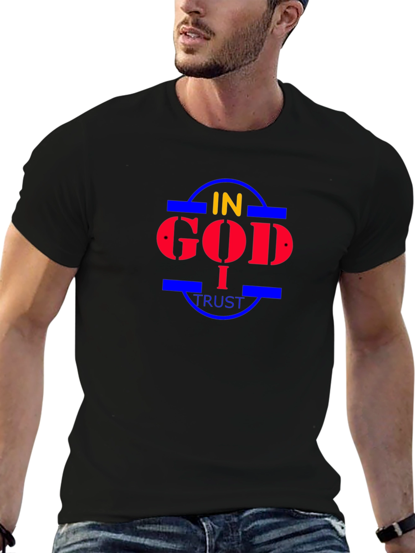 Black In God I Trust Graphic Tee - Stylish Religious Apparel view 6
