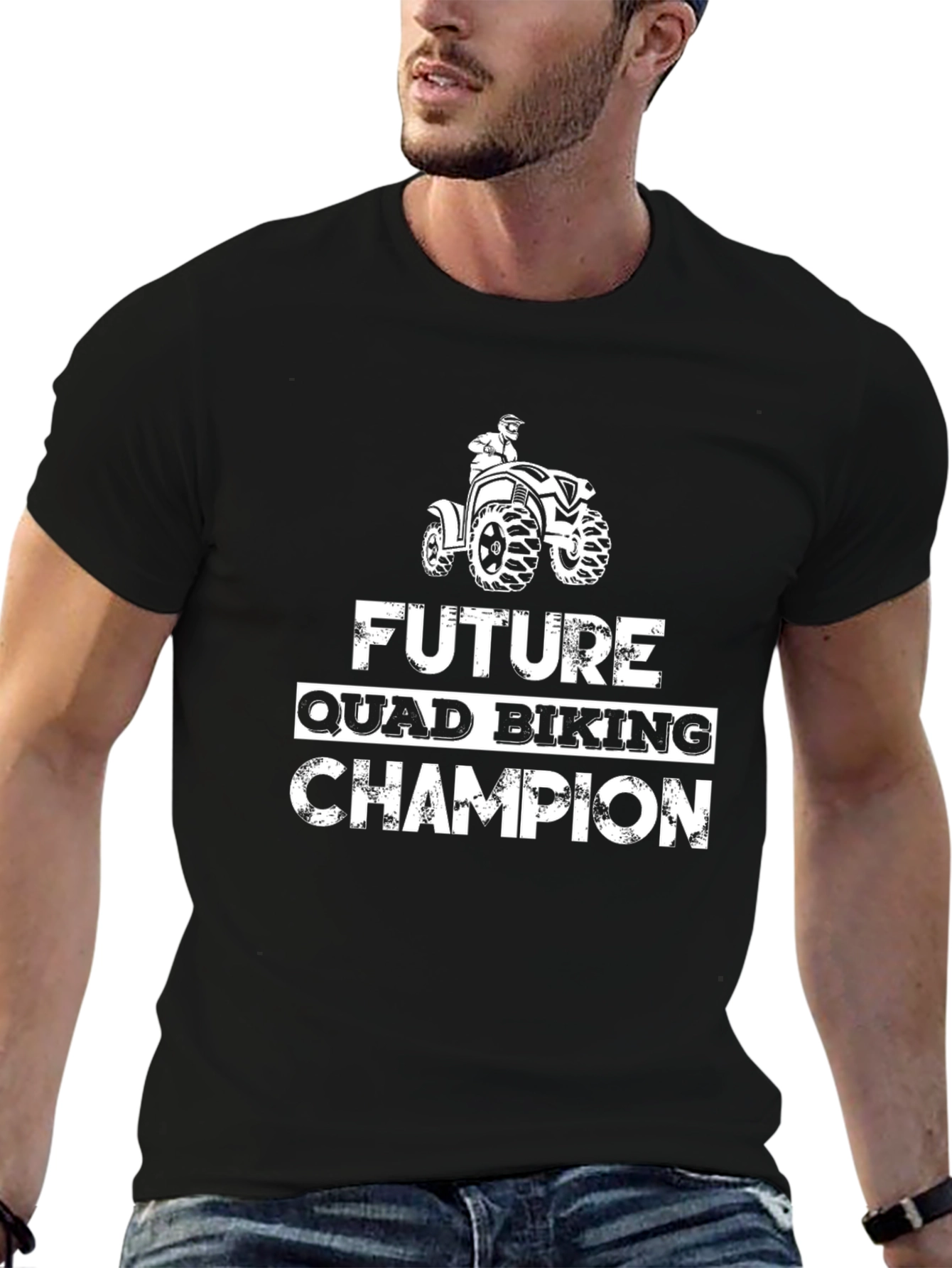 Black Future Quad Biking Champion T-Shirt view 6