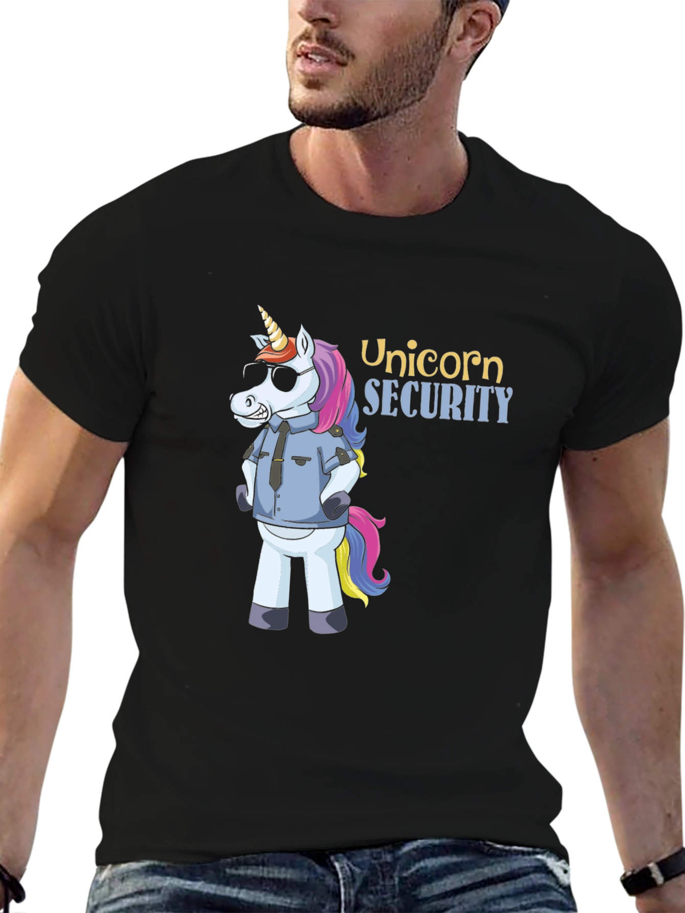 Black Unicorn Security T-Shirt view 6