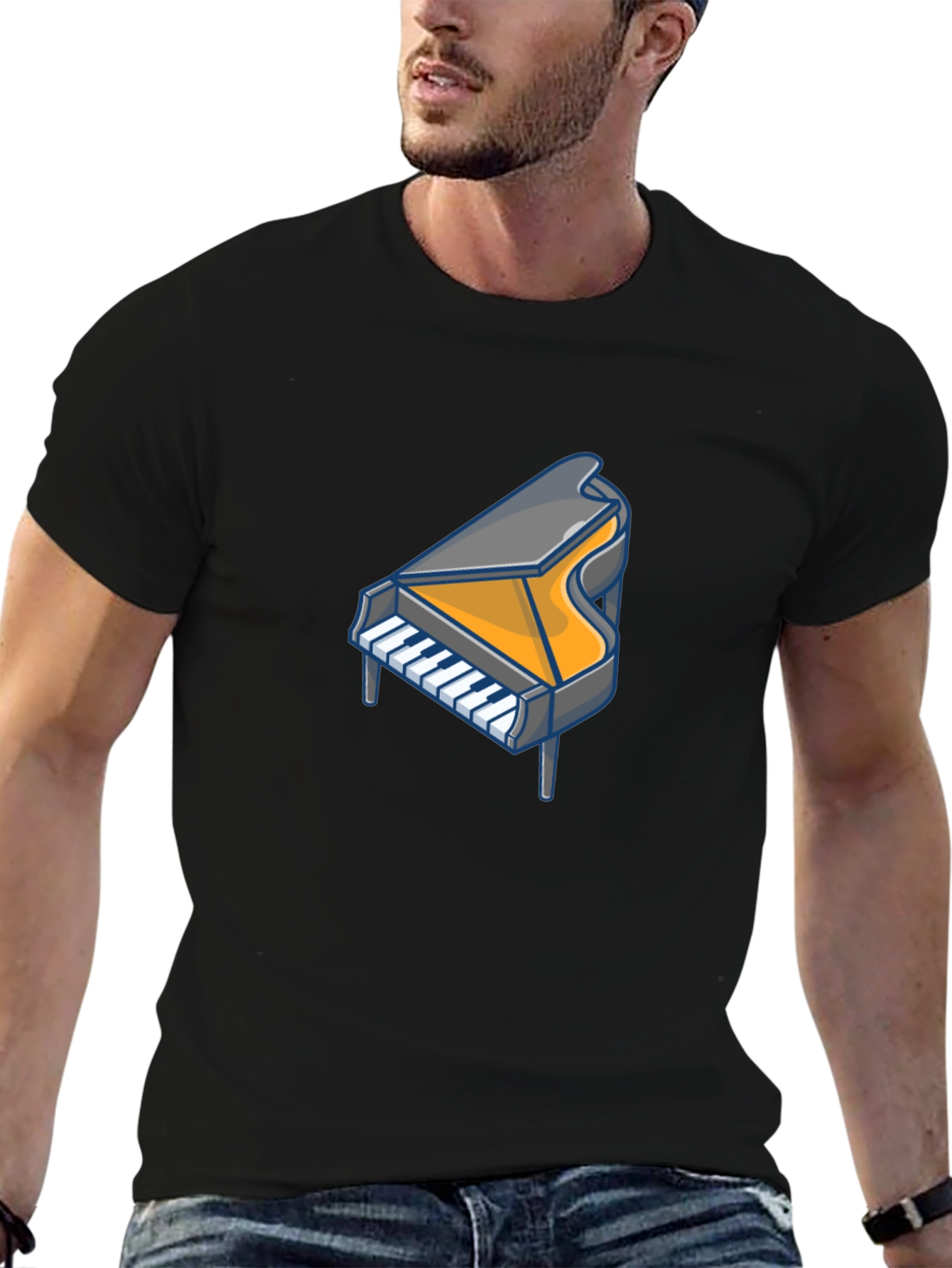 Piano Graphic Tee - Music Lover's T-Shirt - 6