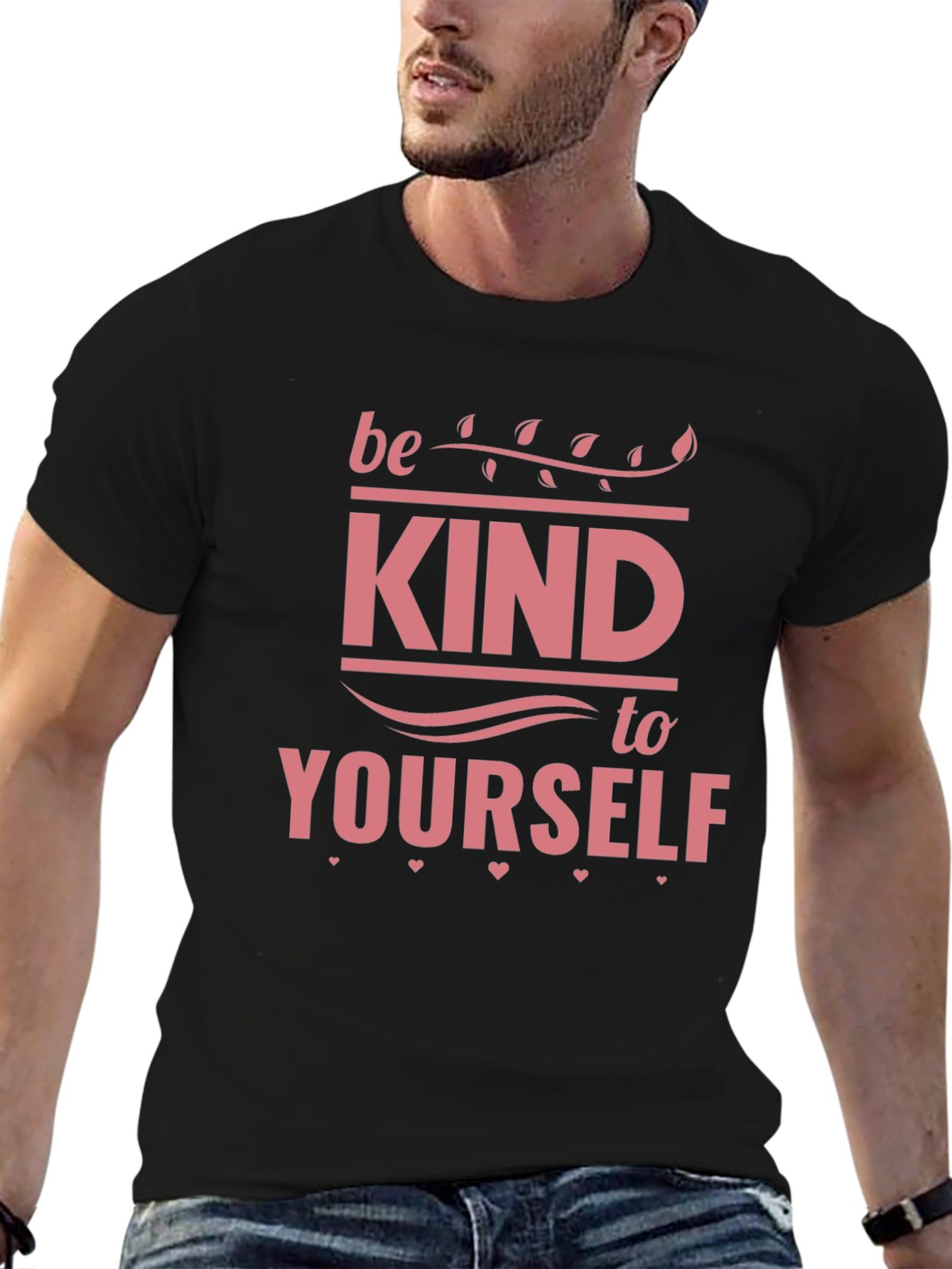 Black Be Kind to Yourself Black T-Shirt view 6