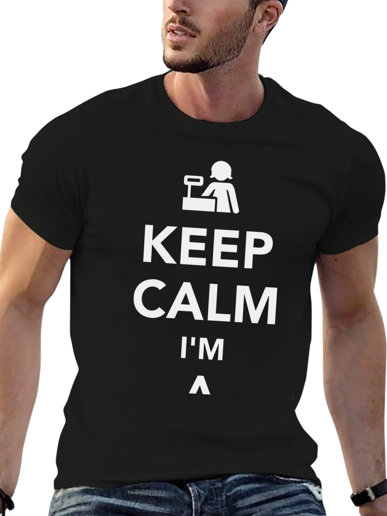 Black Keep Calm I'm a Cashier T-Shirt view 6