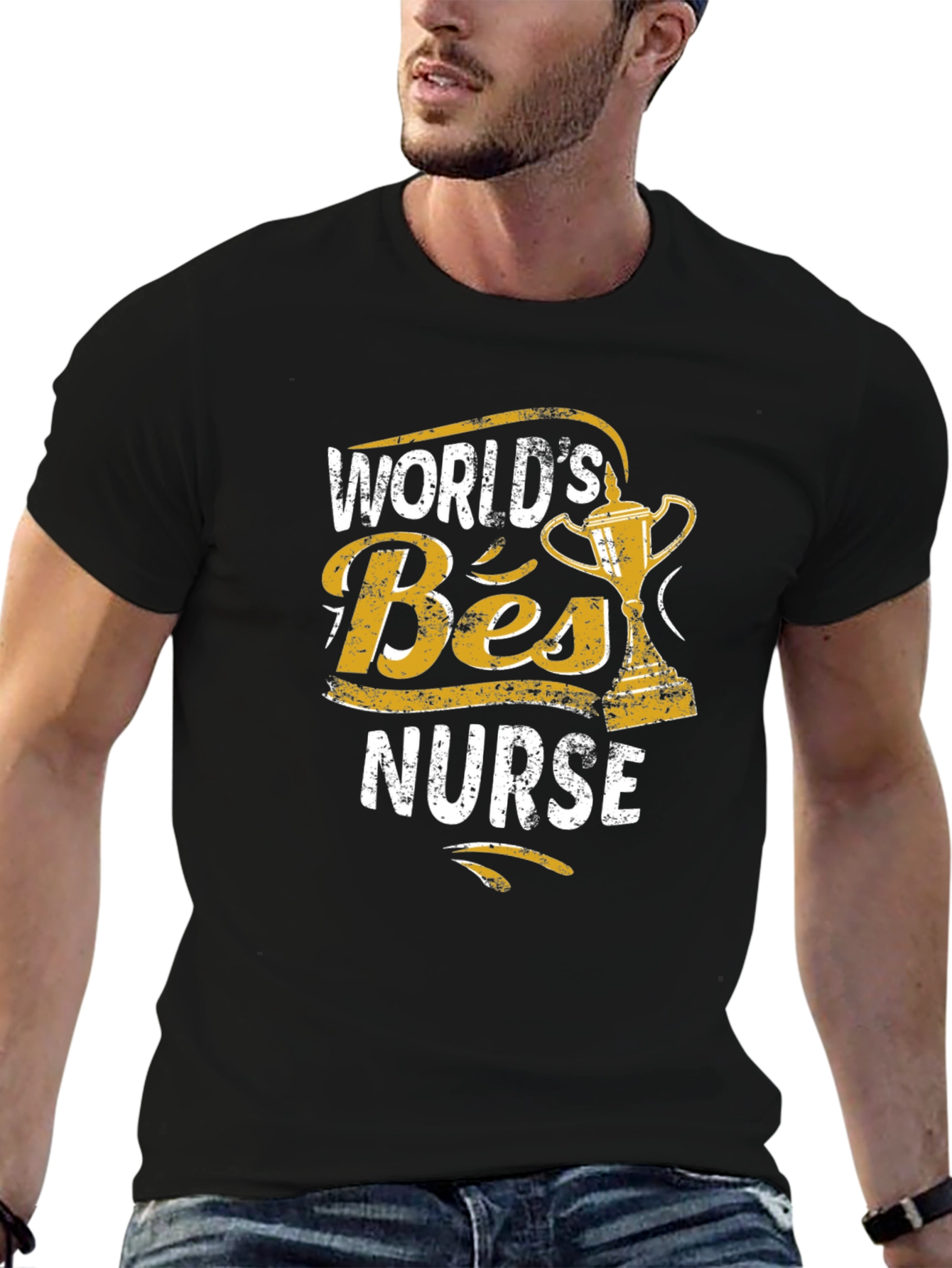Black World's Best Nurse T-Shirt - Appreciation Gift view 6