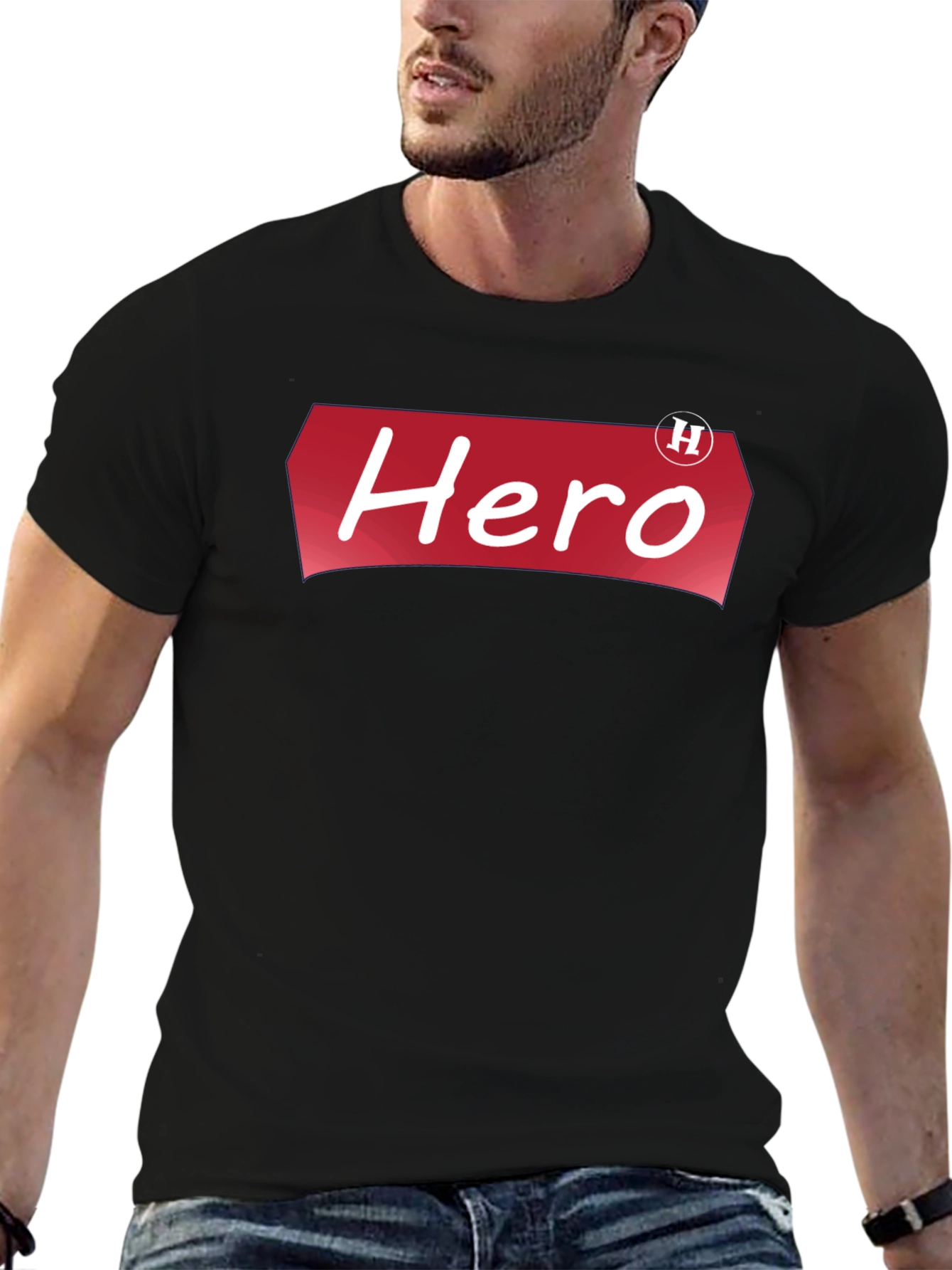 Black Hero Graphic T-Shirt - Stylish & Comfortable view 6