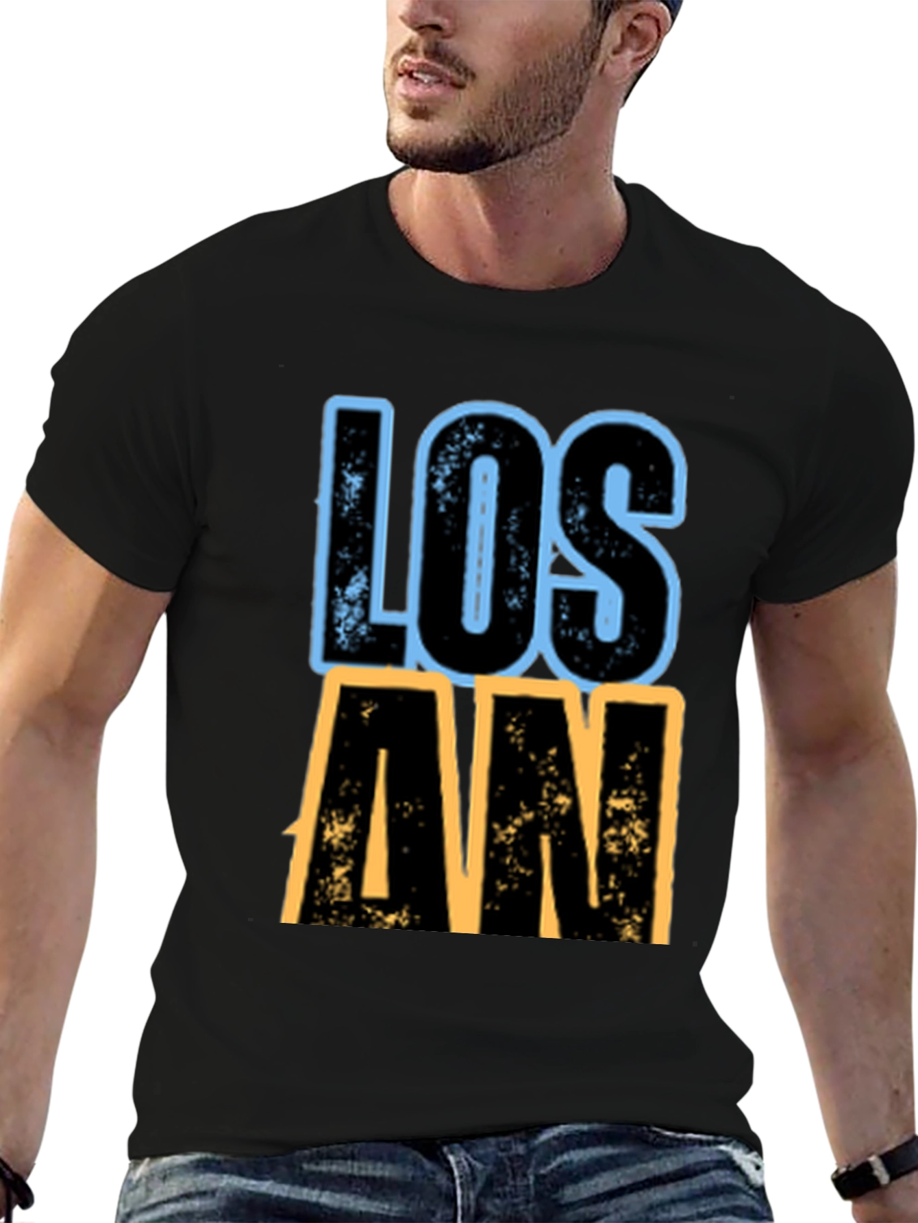 Black Los Angeles Graphic T-Shirt - Black view 6