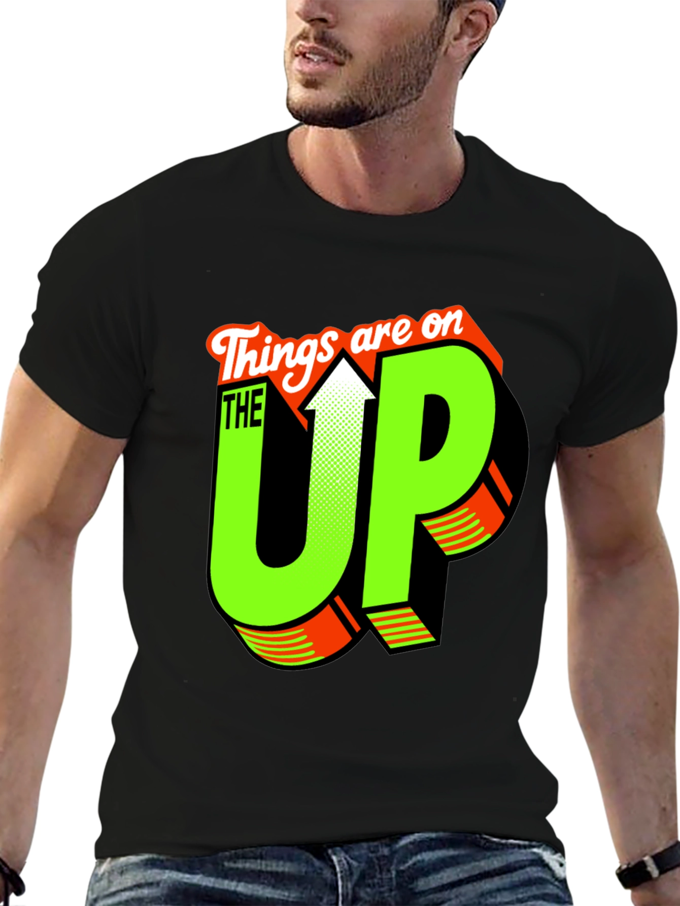 Black Things are on the UP Graphic T-Shirt view 6
